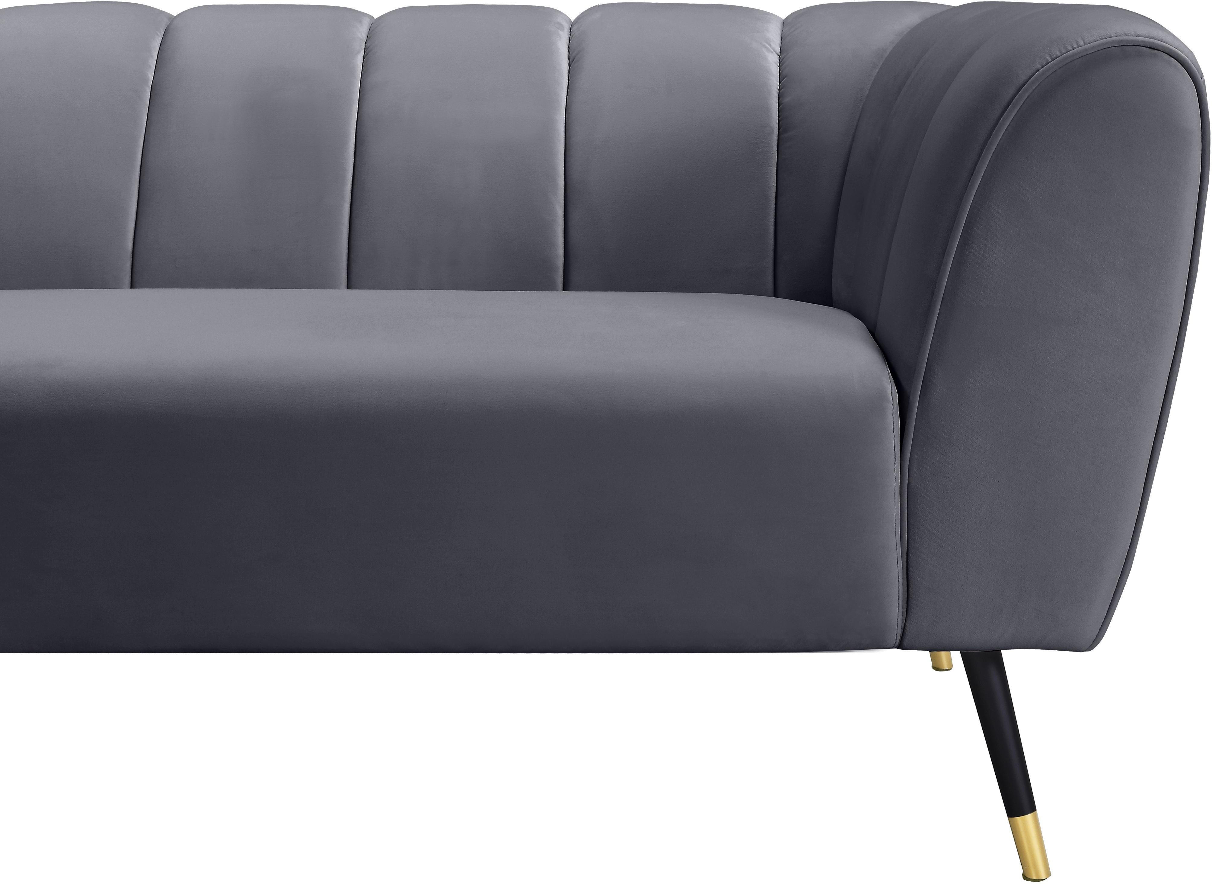 Beaumont Grey Velvet Sofa - Luxury Home Furniture (MI)