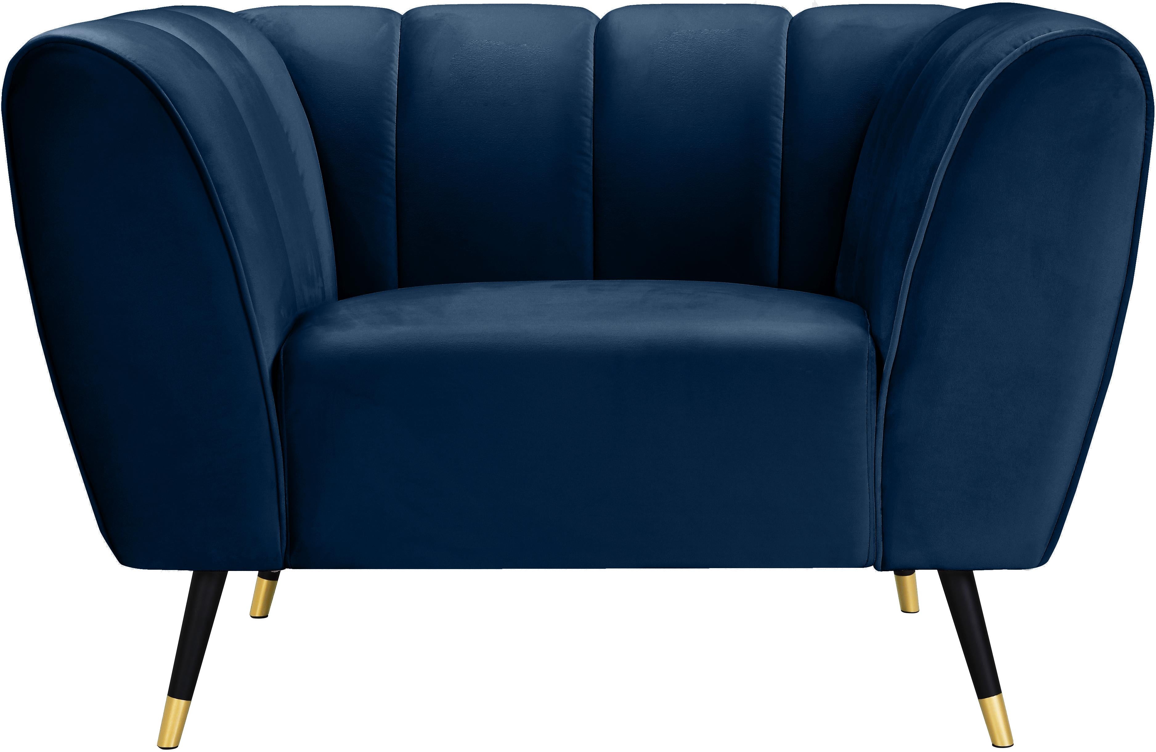 Beaumont Navy Velvet Chair - Luxury Home Furniture (MI)