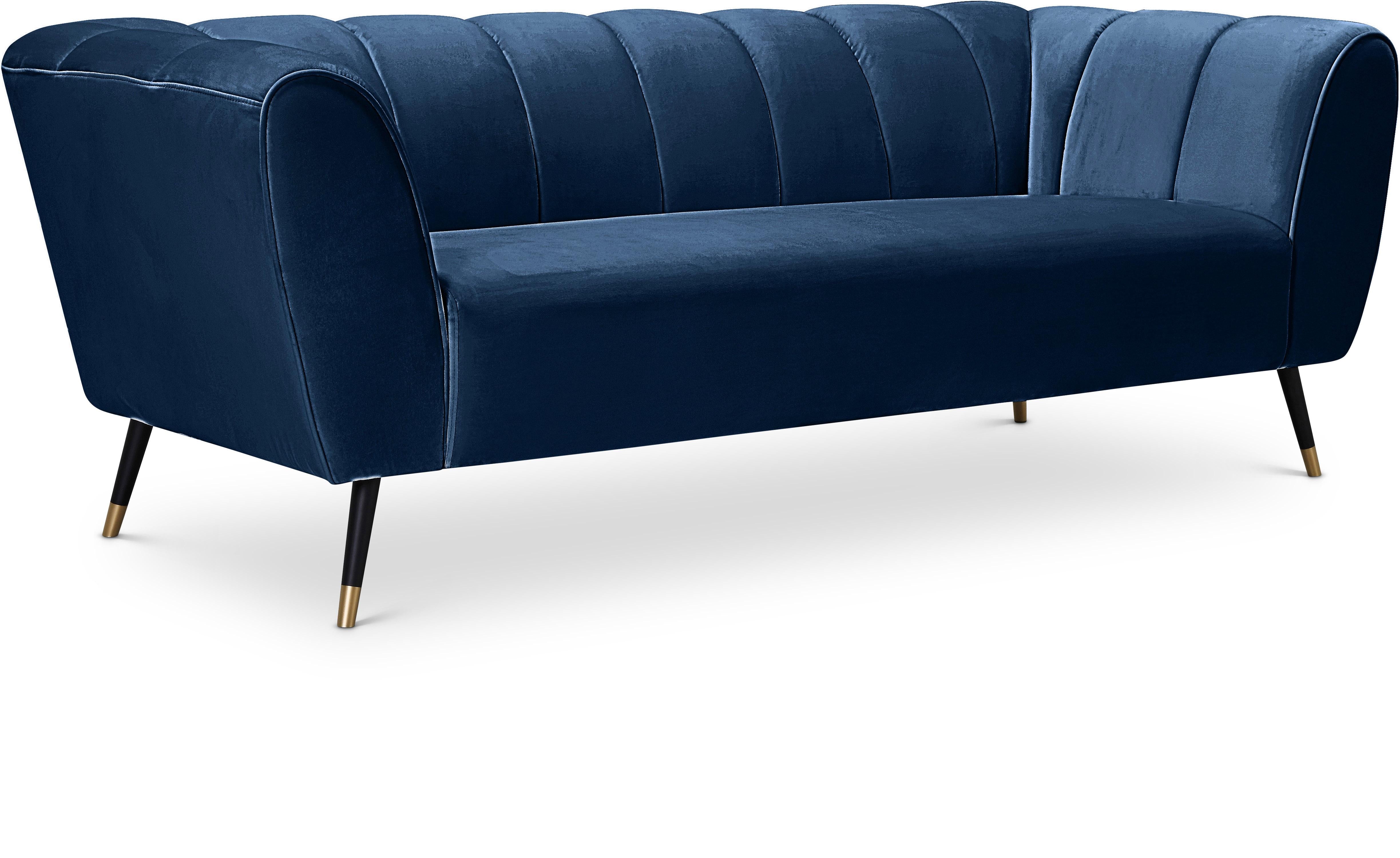 Beaumont Navy Velvet Sofa - Luxury Home Furniture (MI)