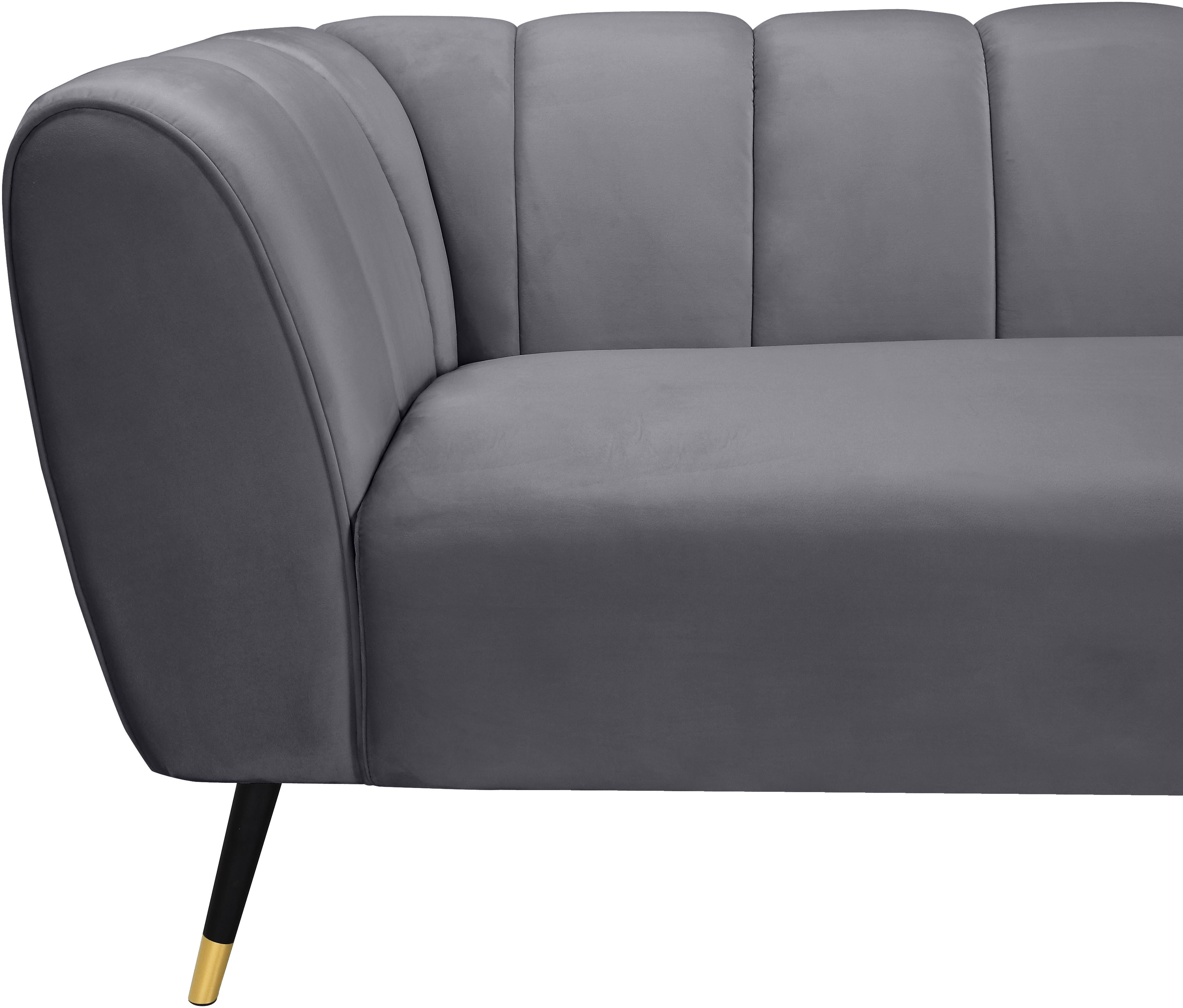 Beaumont Grey Velvet Sofa - Luxury Home Furniture (MI)