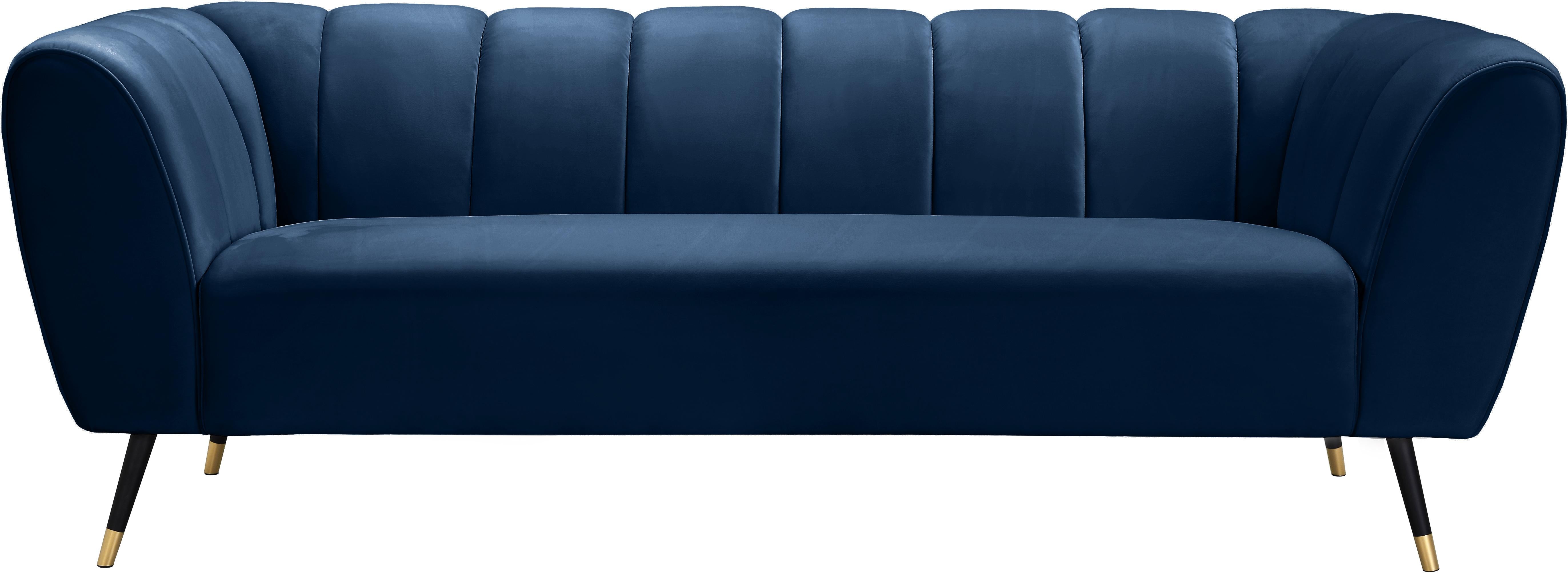 Beaumont Navy Velvet Sofa - Luxury Home Furniture (MI)