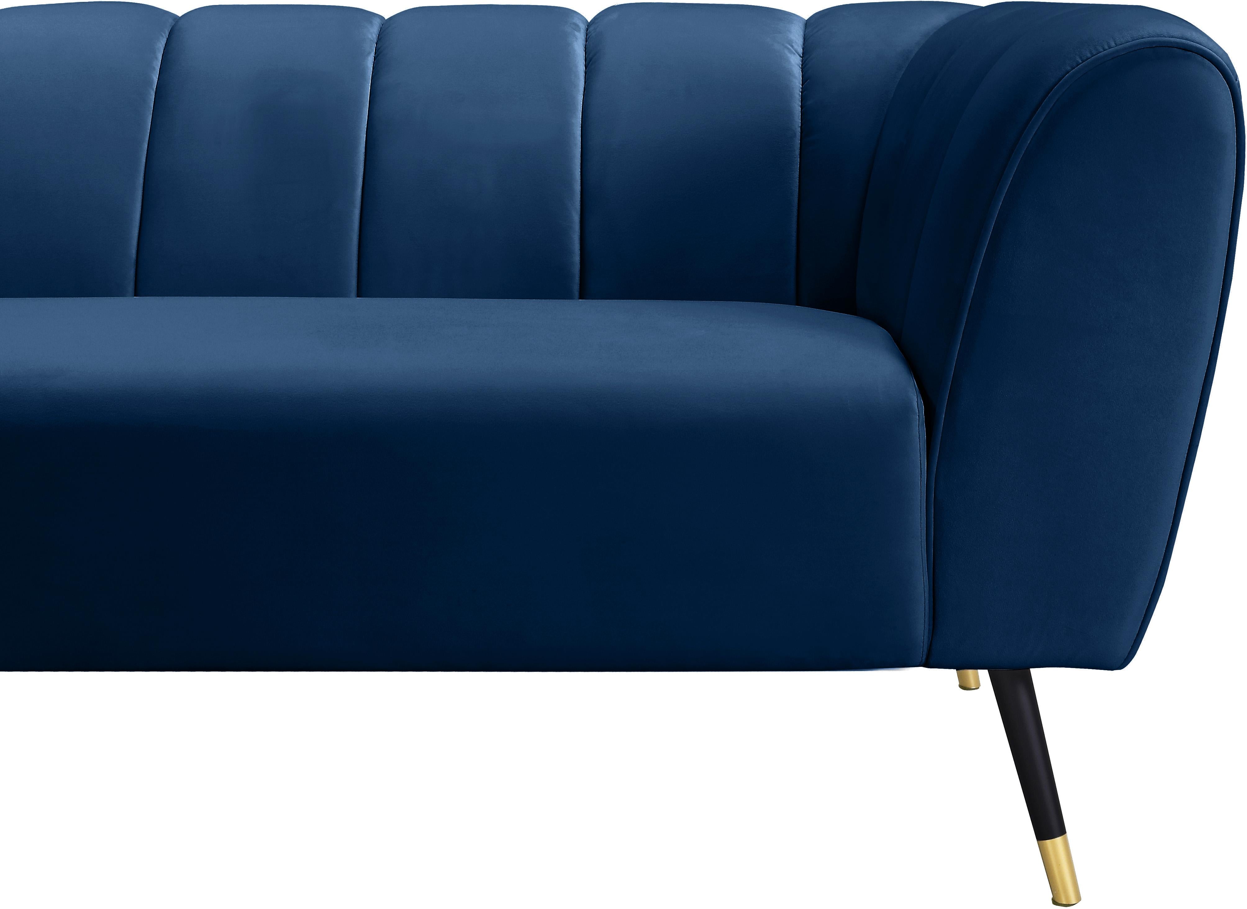 Beaumont Navy Velvet Sofa - Luxury Home Furniture (MI)