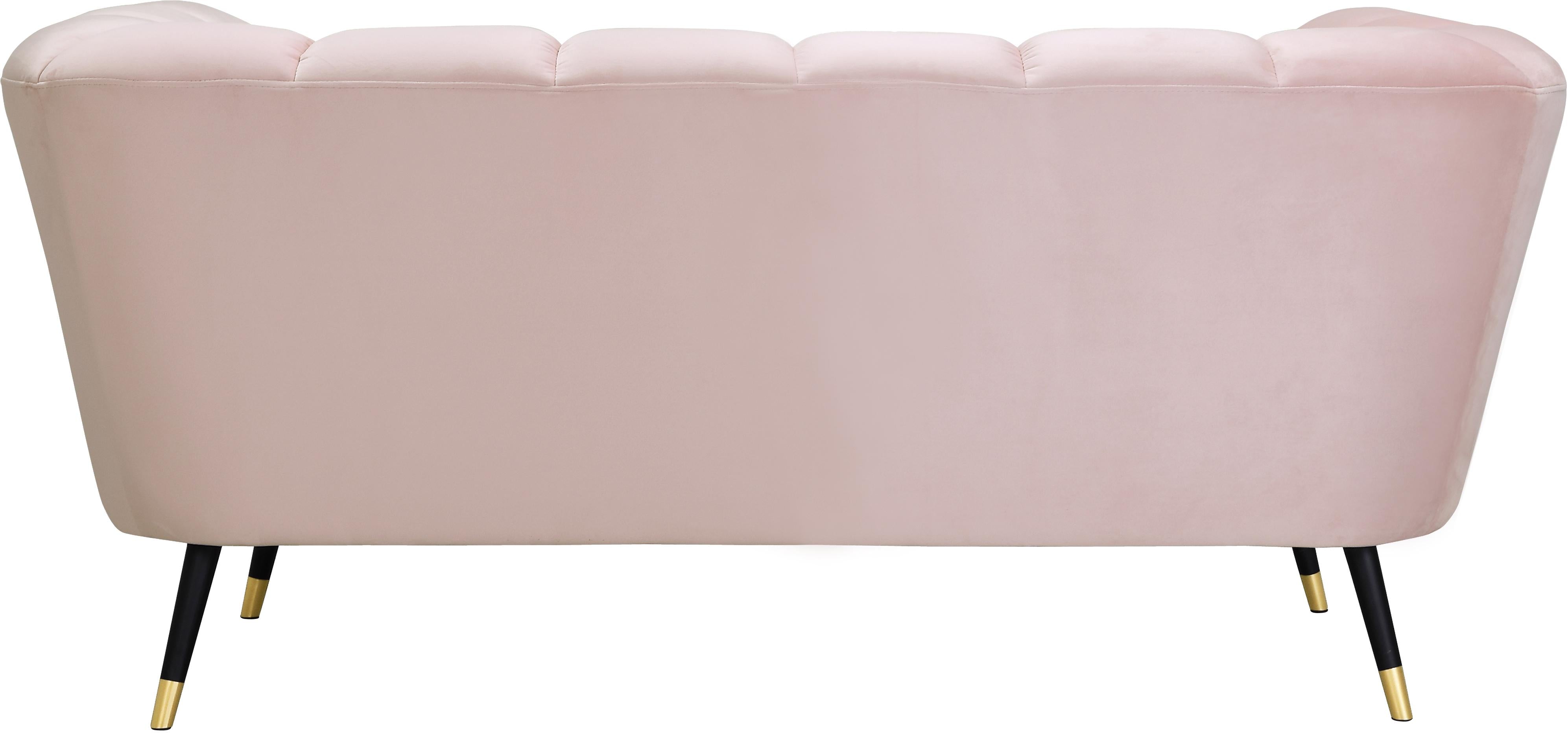 Beaumont Pink Velvet Loveseat - Luxury Home Furniture (MI)