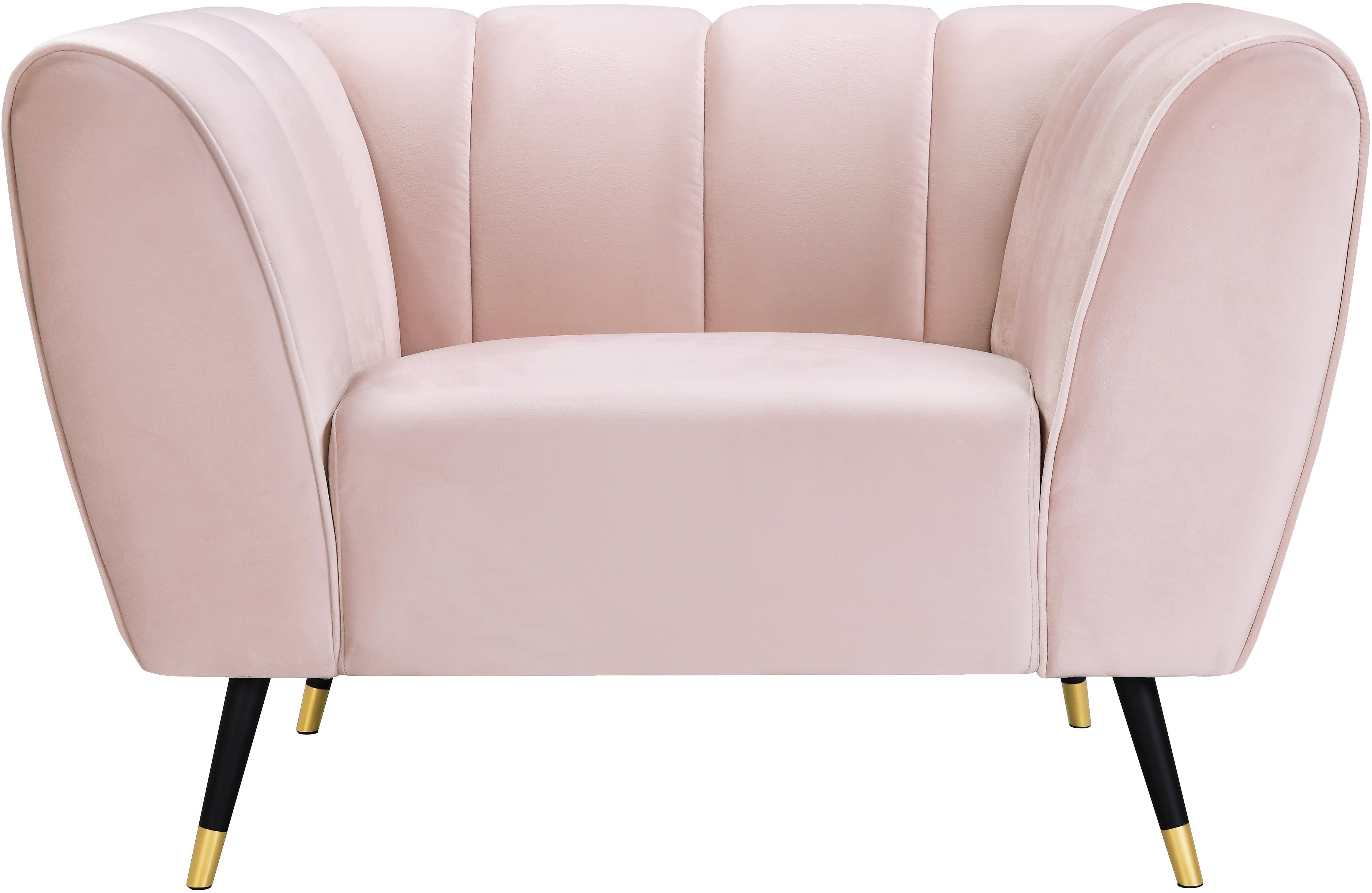 Beaumont Pink Velvet Chair - Luxury Home Furniture (MI)