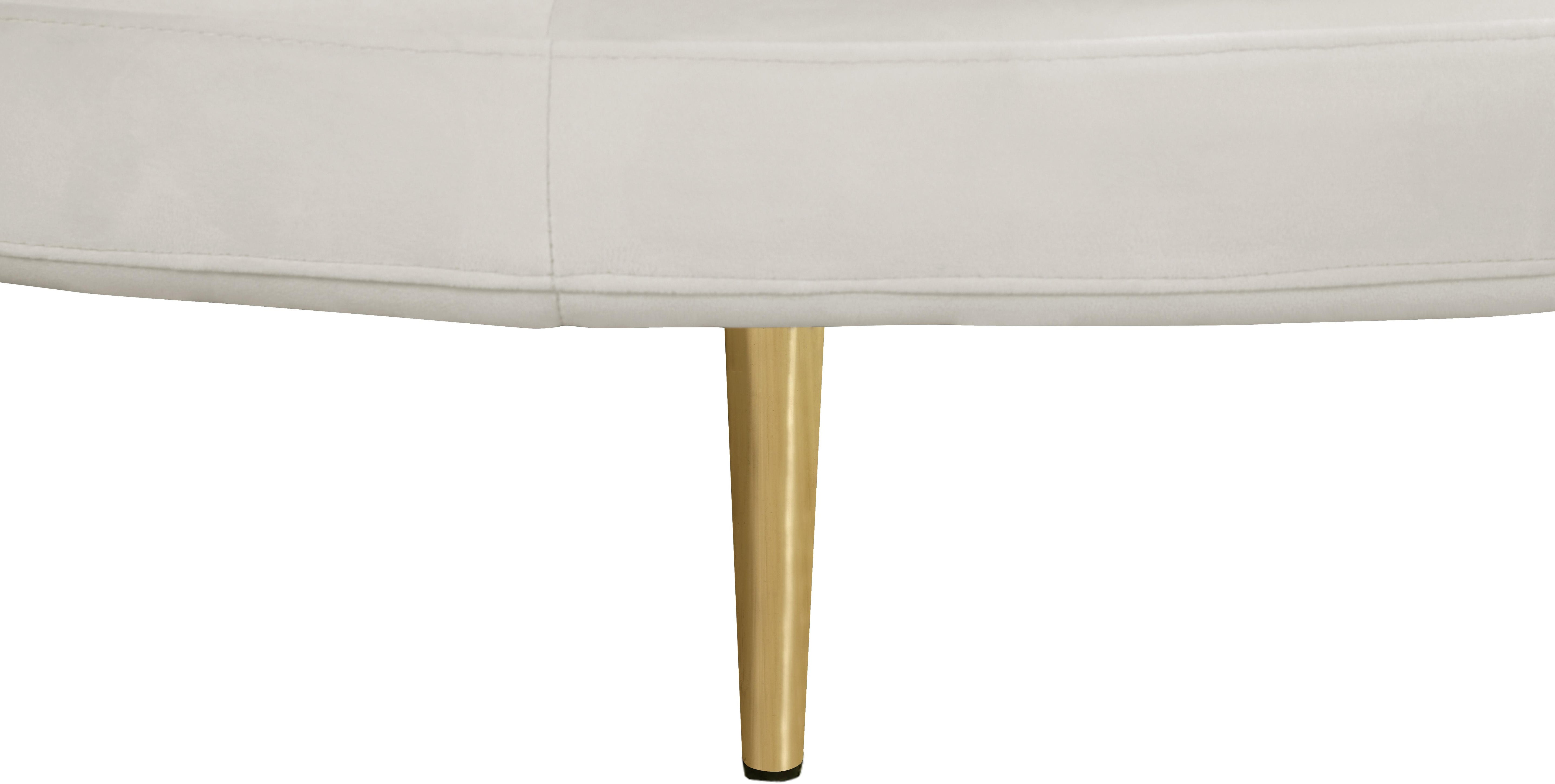 Circlet Cream Velvet Round Sofa Settee - Luxury Home Furniture (MI)