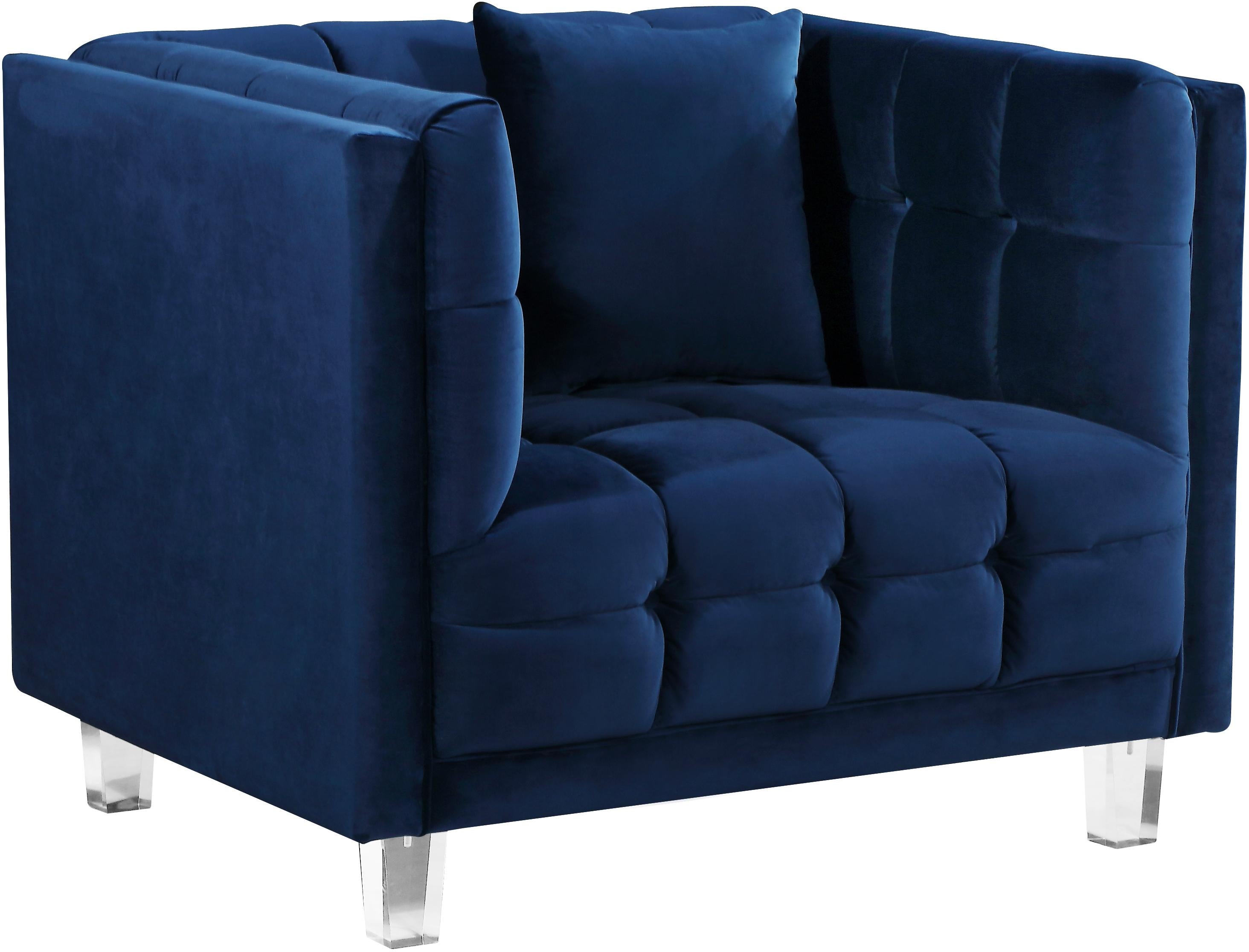 Mariel Navy Velvet Chair - Luxury Home Furniture (MI)