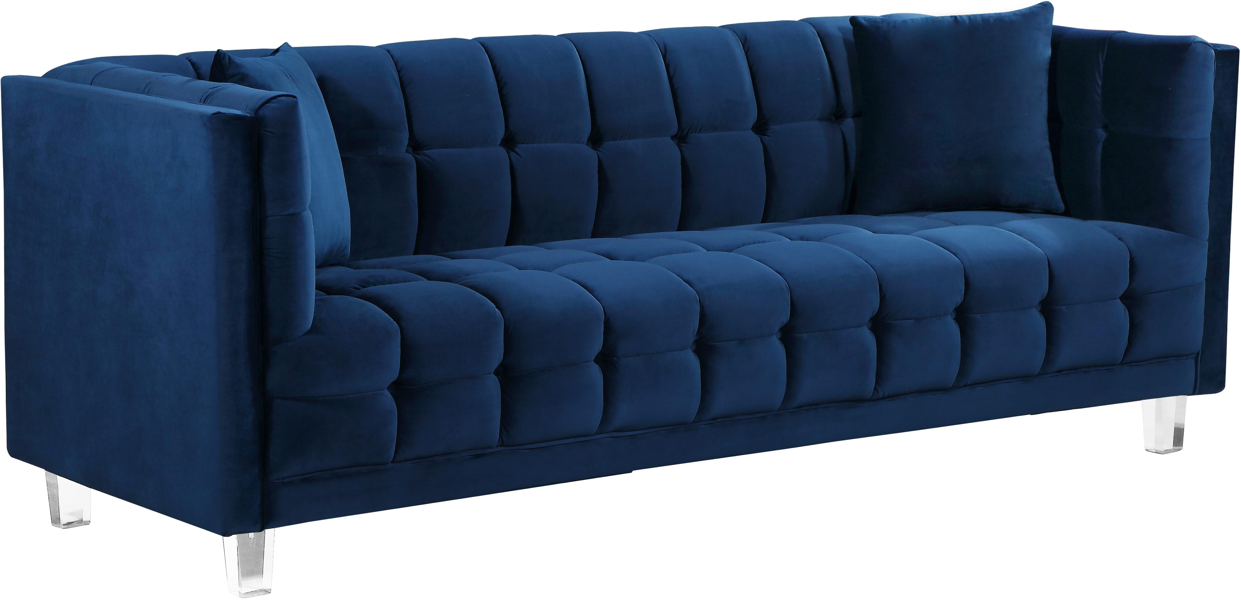 Mariel Navy Velvet Sofa - Luxury Home Furniture (MI)