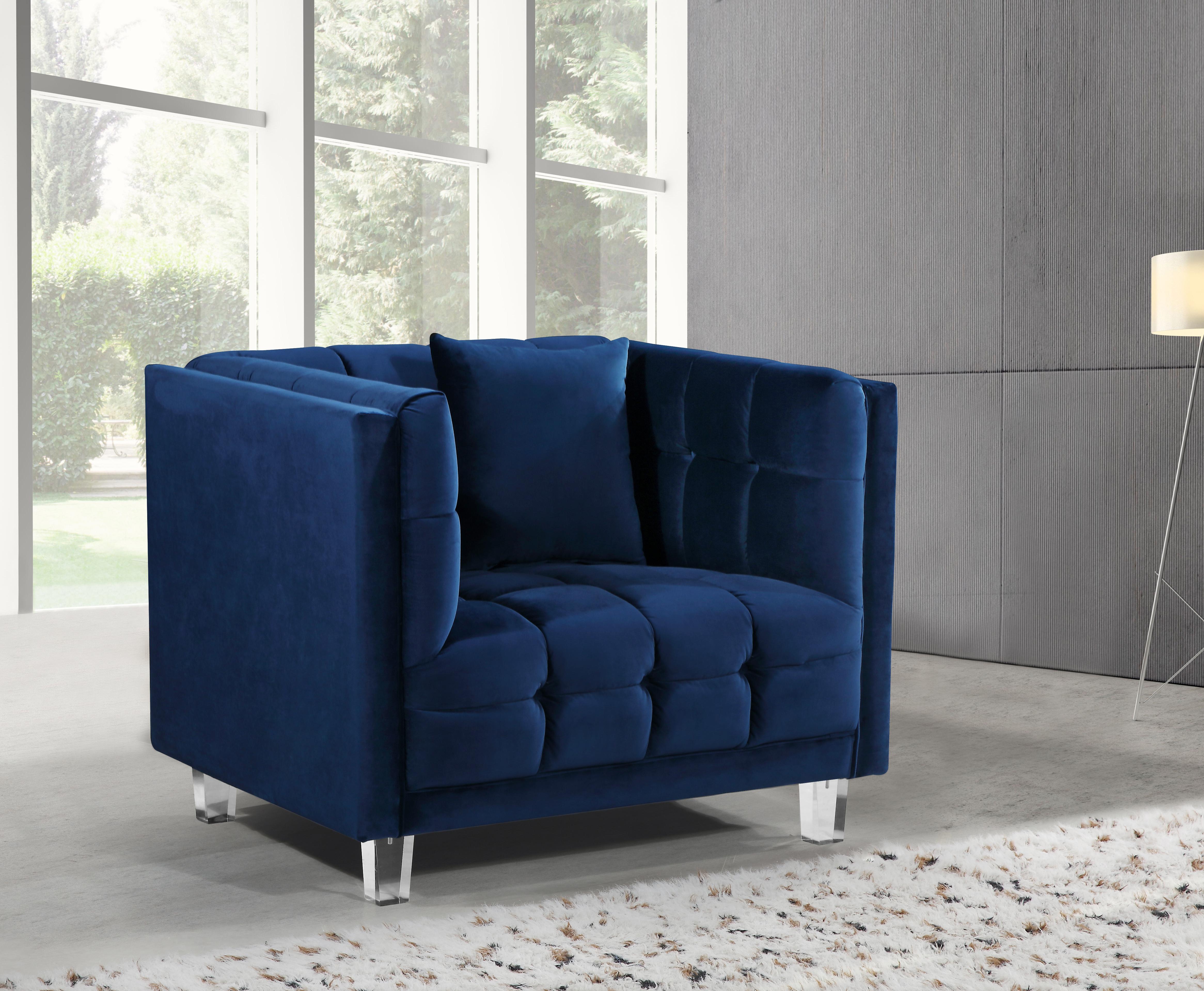 Mariel Navy Velvet Chair - Luxury Home Furniture (MI)