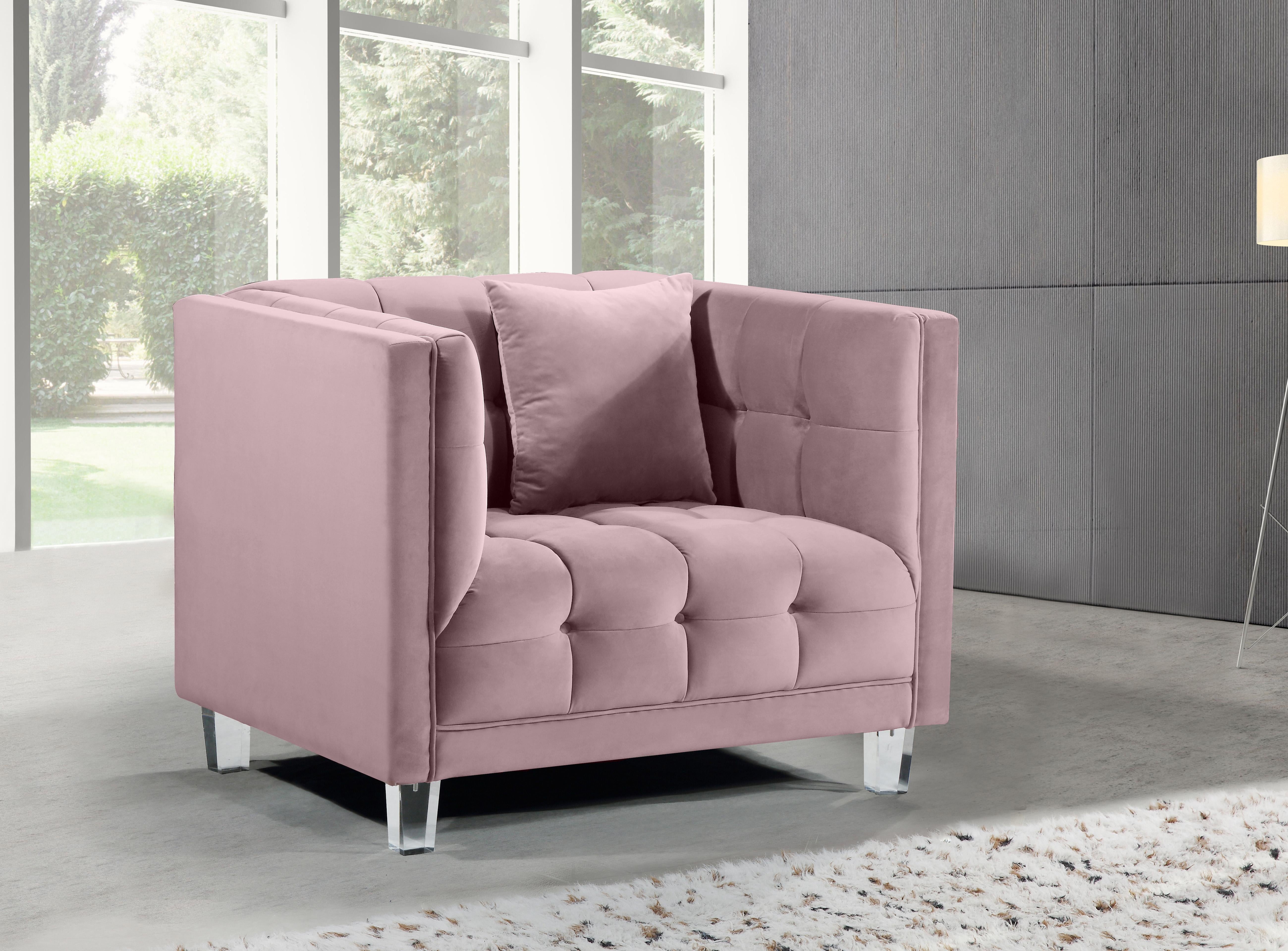 Mariel Pink Velvet Chair - Luxury Home Furniture (MI)