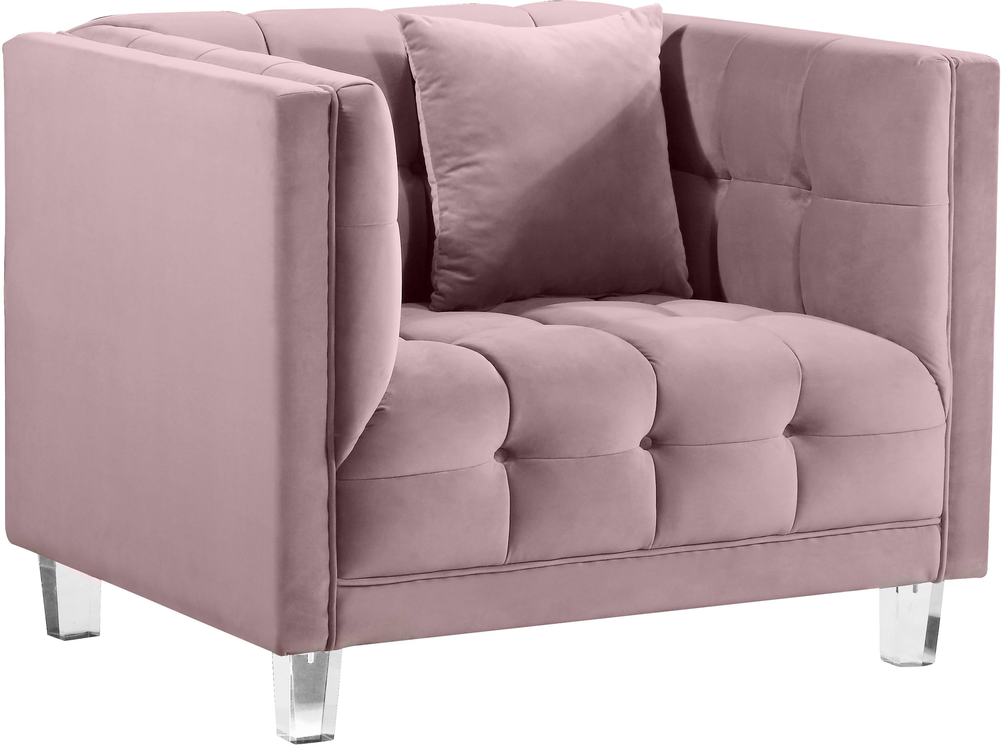 Mariel Pink Velvet Chair - Luxury Home Furniture (MI)