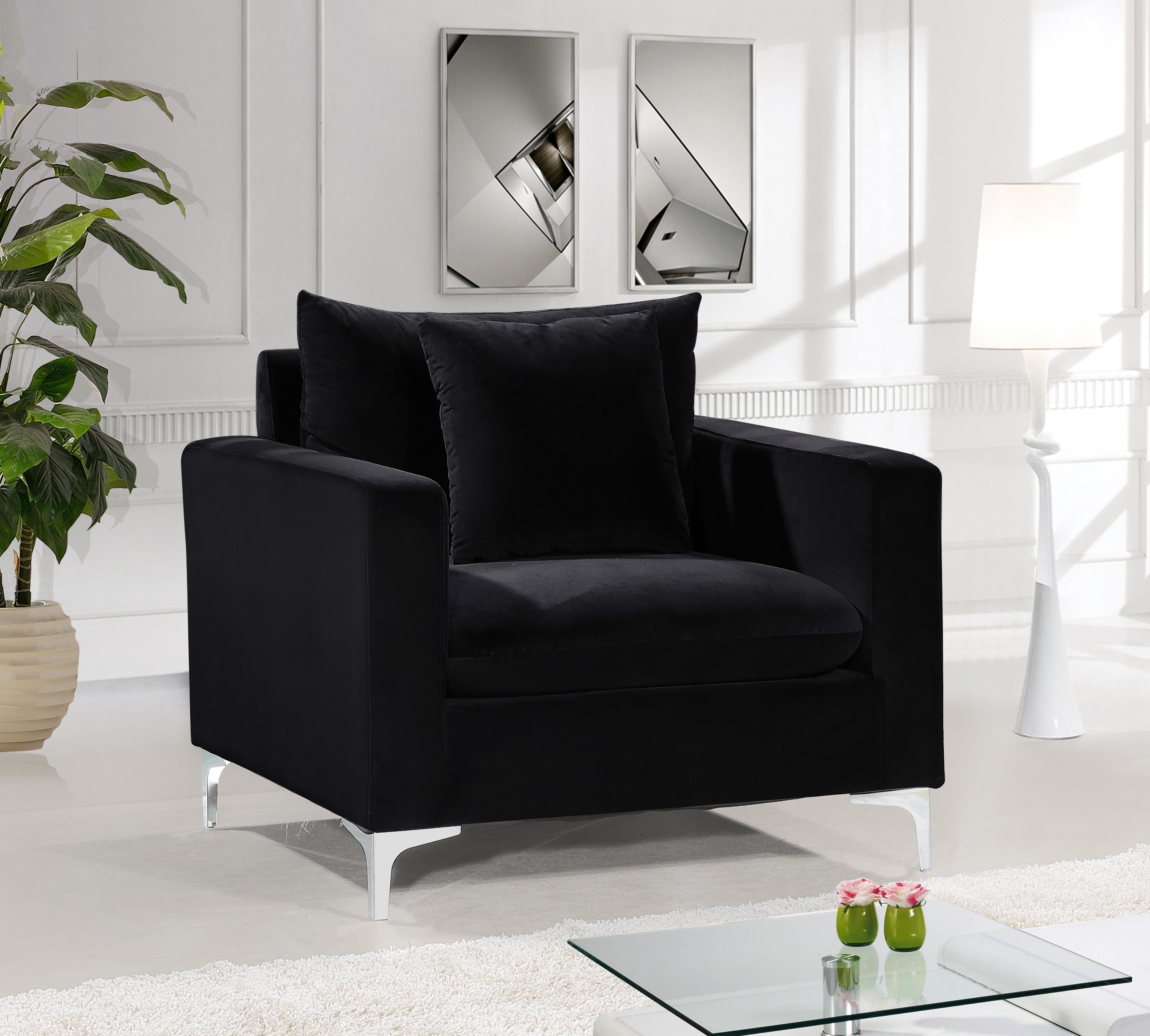 Naomi Black Velvet Chair - Luxury Home Furniture (MI)