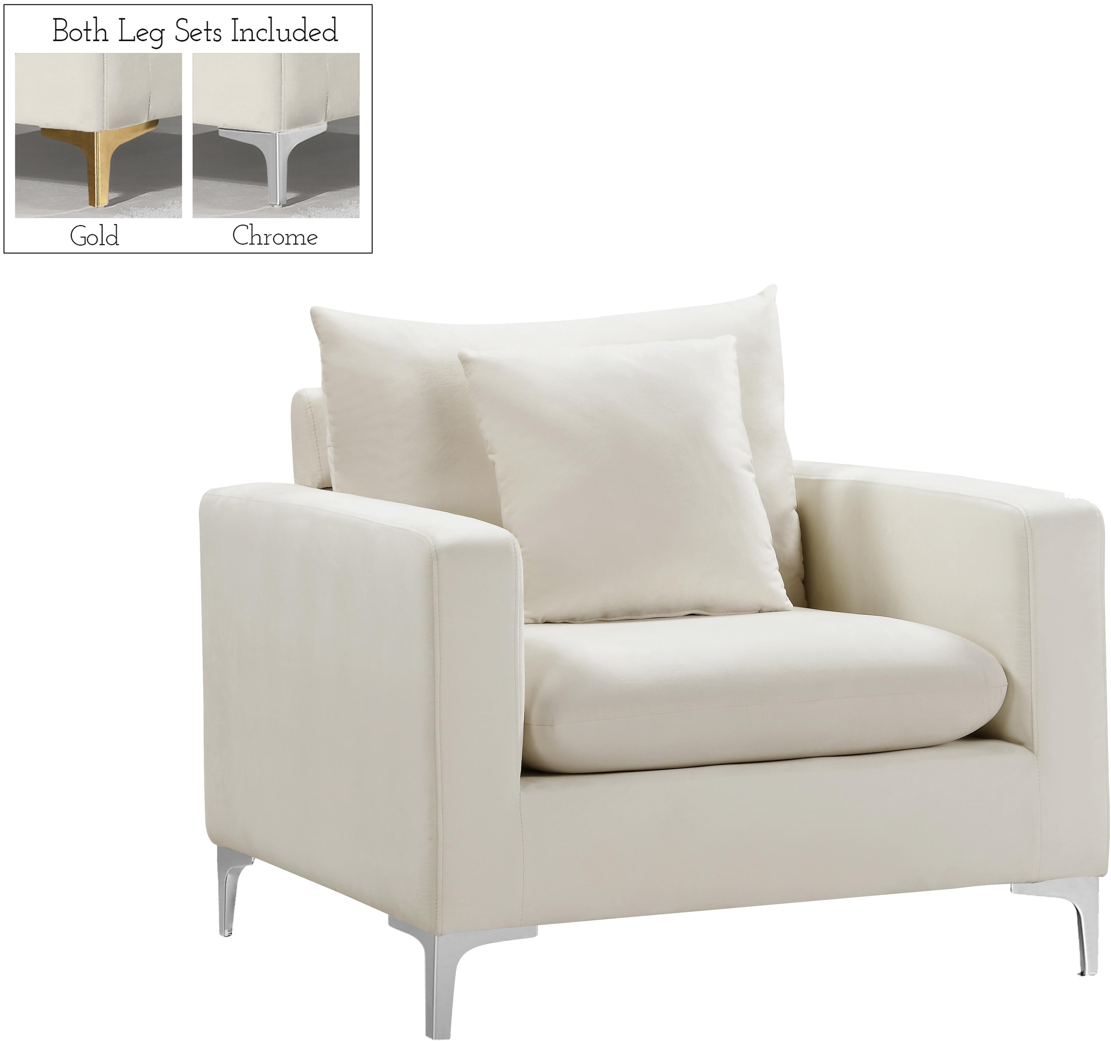 Naomi Cream Velvet Chair - Luxury Home Furniture (MI)