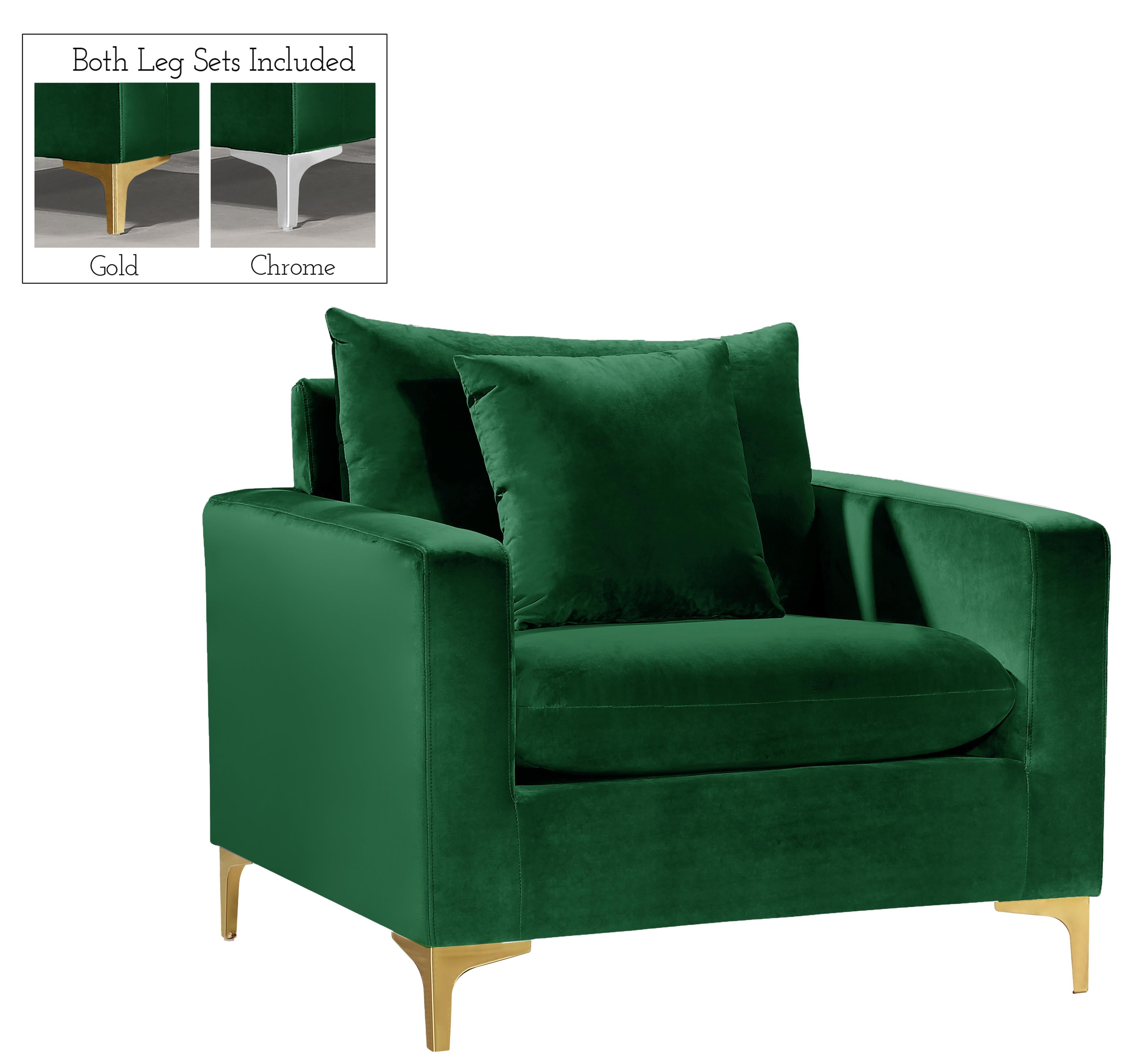 Naomi Green Velvet Chair - Luxury Home Furniture (MI)