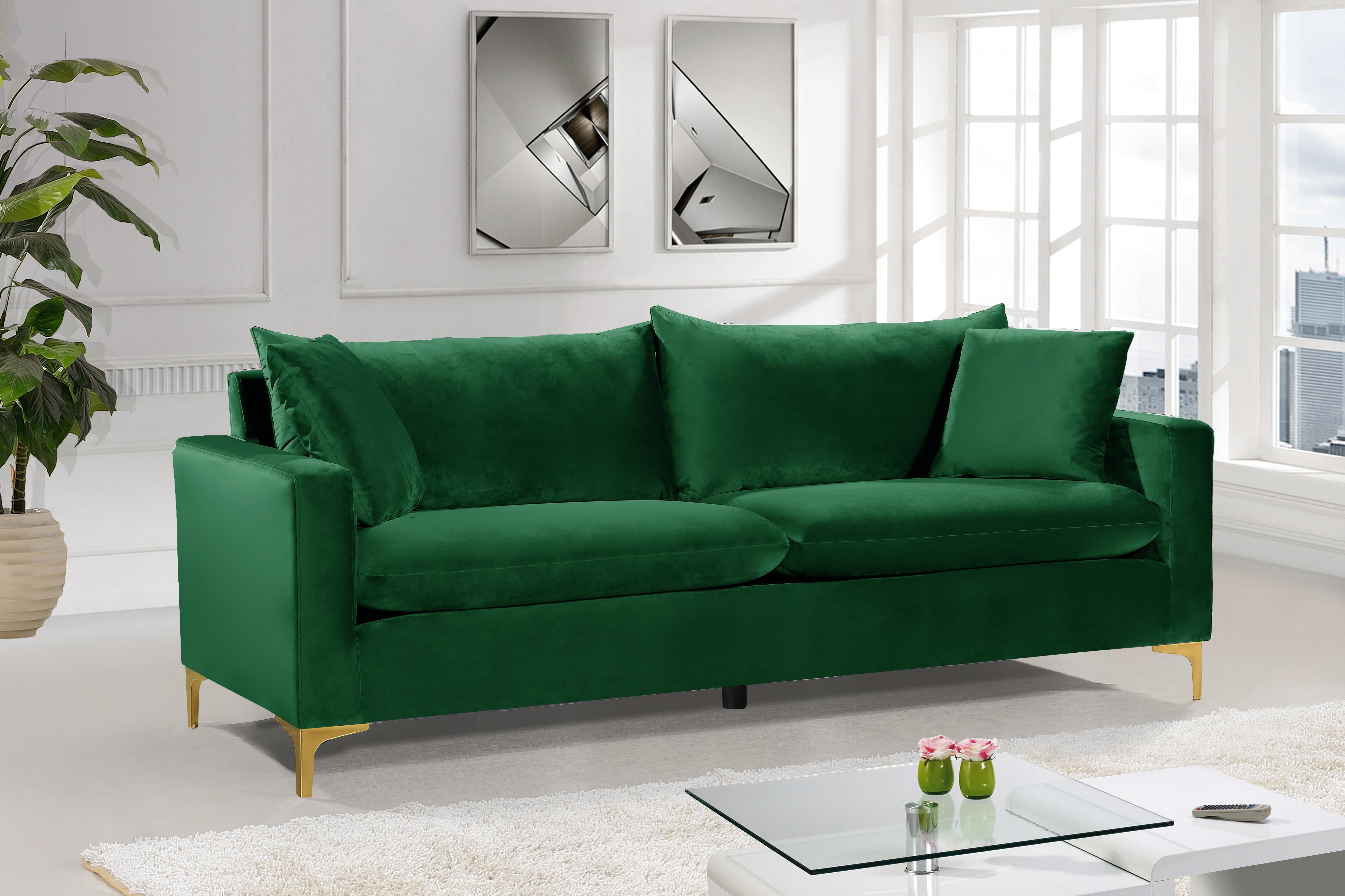 Naomi Green Velvet Sofa - Luxury Home Furniture (MI)