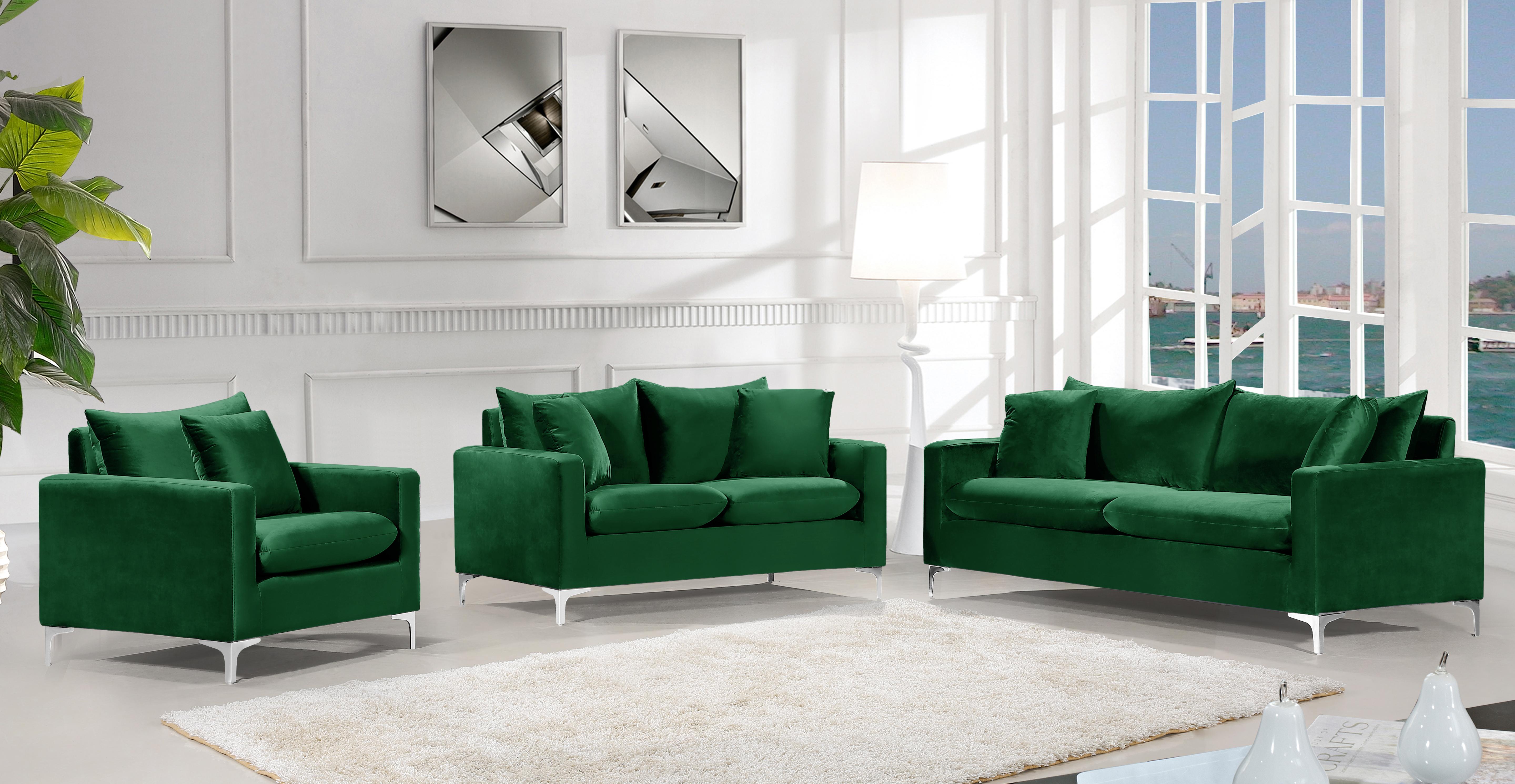 Naomi Green Velvet Loveseat - Luxury Home Furniture (MI)