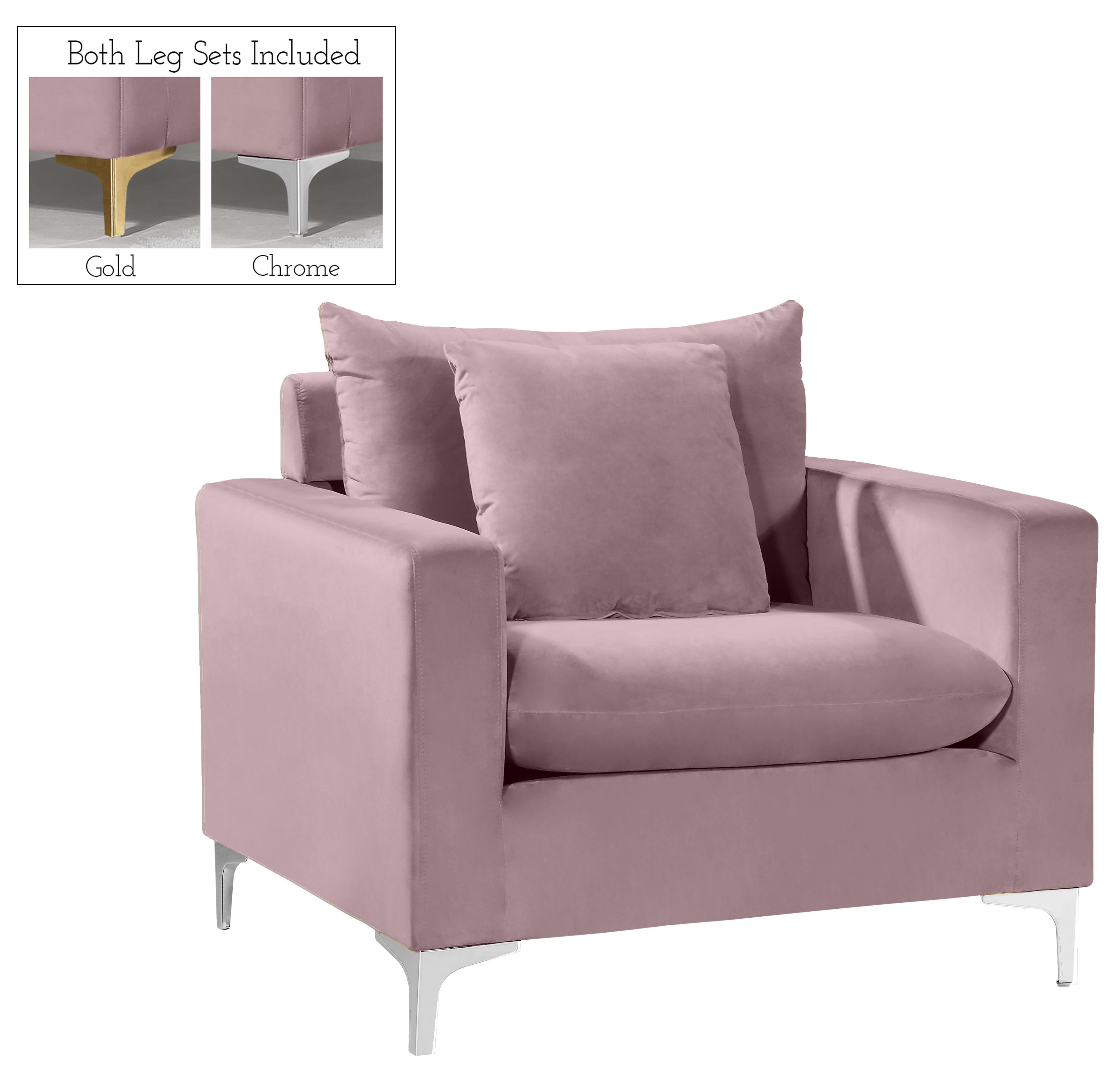 Naomi Pink Velvet Chair - Luxury Home Furniture (MI)