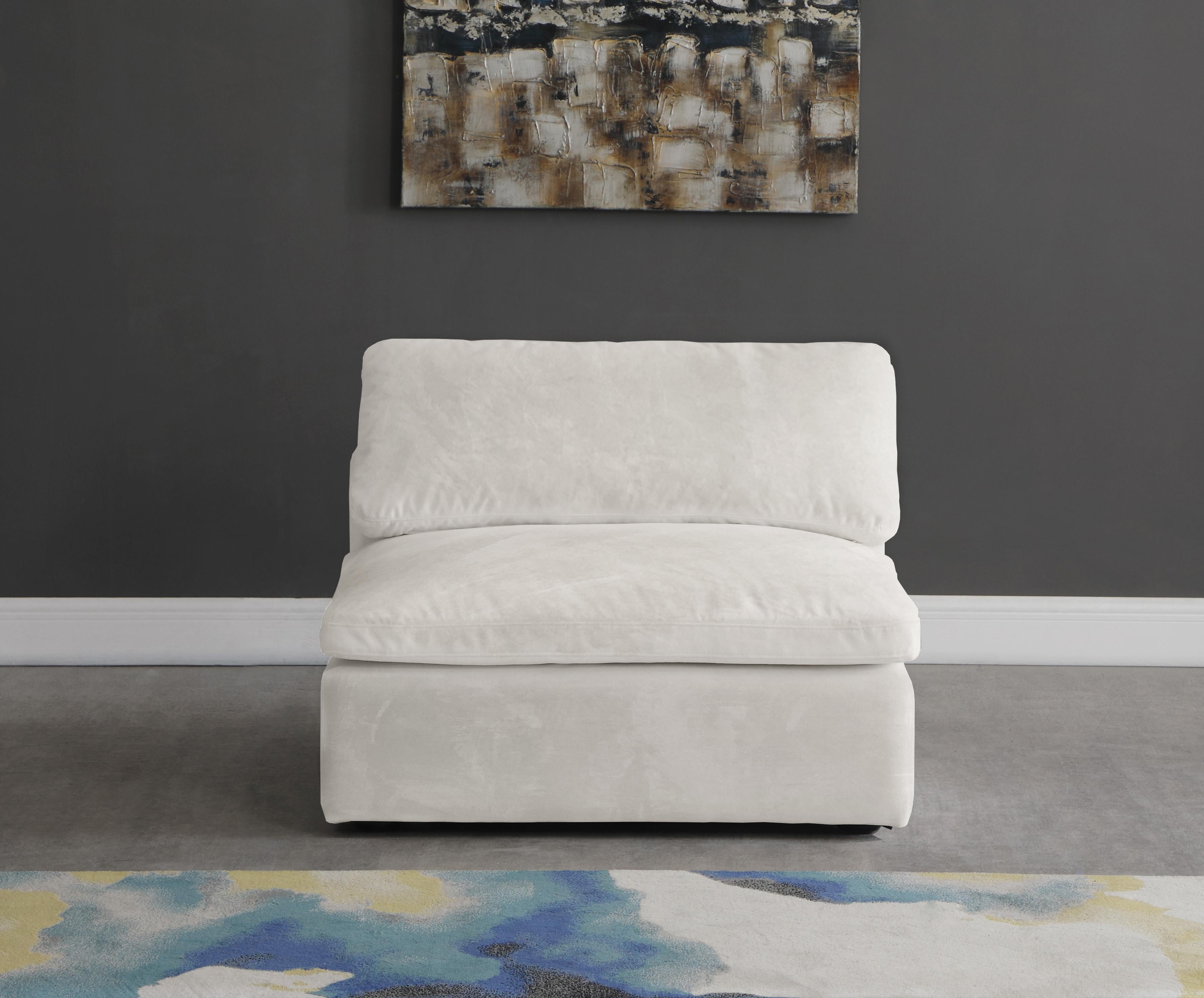Cozy Cream Velvet Chair - Luxury Home Furniture (MI)