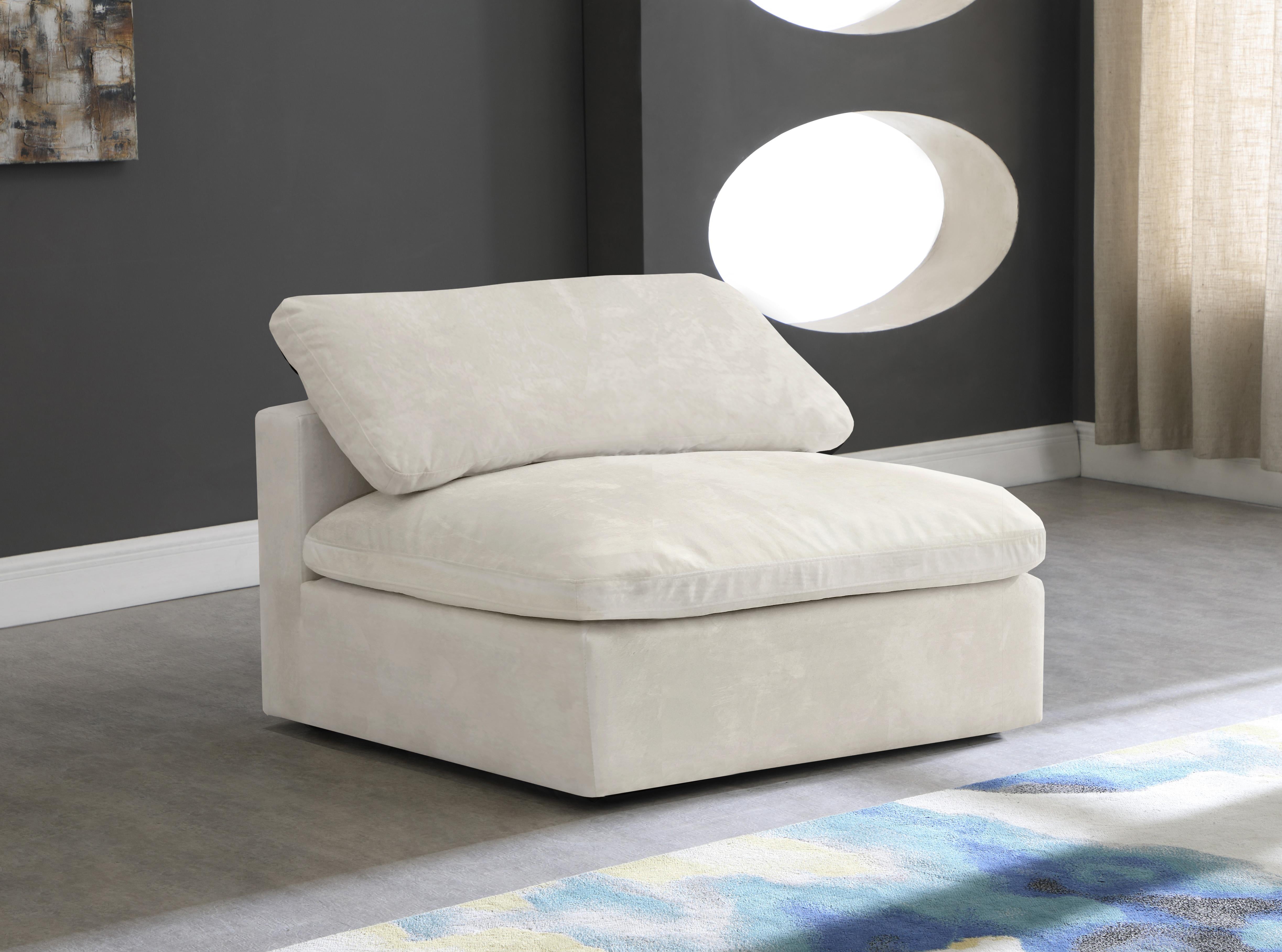 Cozy Cream Velvet Chair - Luxury Home Furniture (MI)