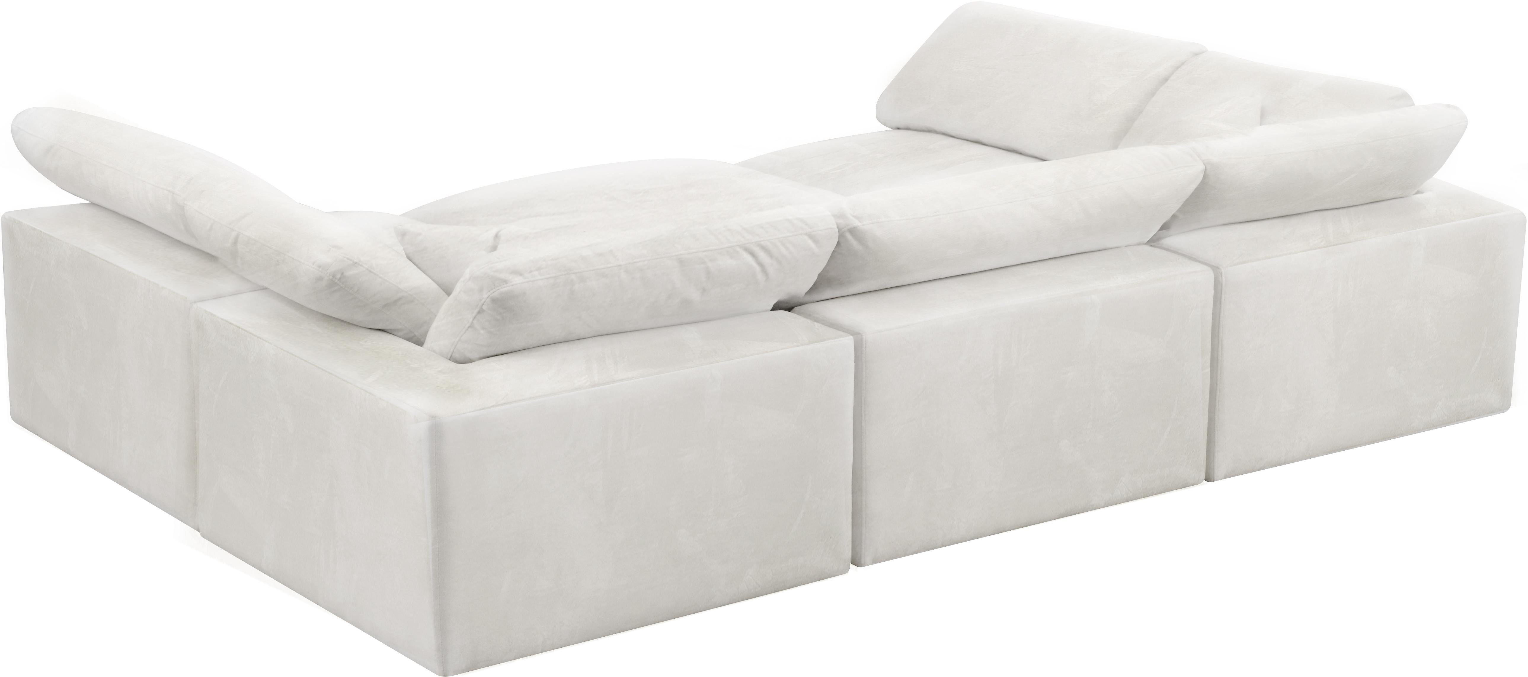 Cozy Cream Velvet Cloud Modular Sectional - Luxury Home Furniture (MI)