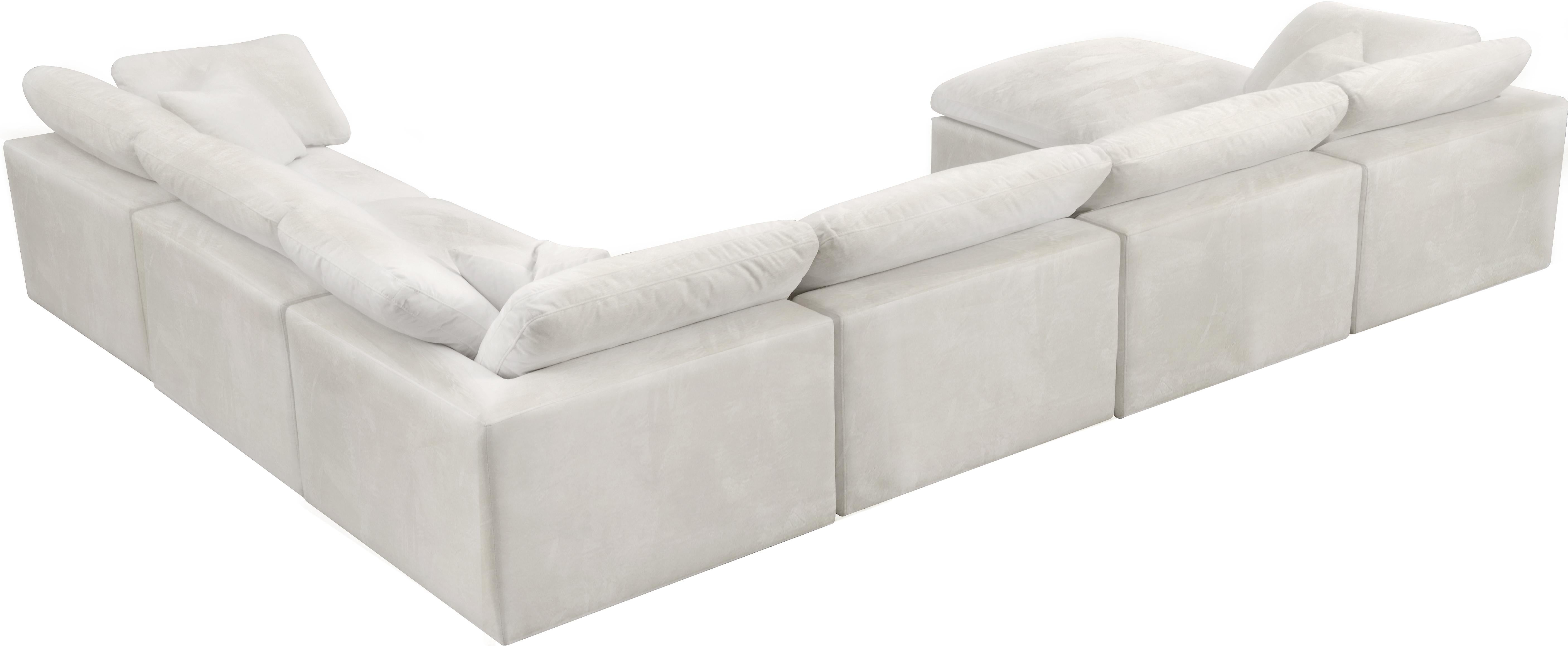 Cozy Cream Velvet Cloud Modular Sectional - Luxury Home Furniture (MI)