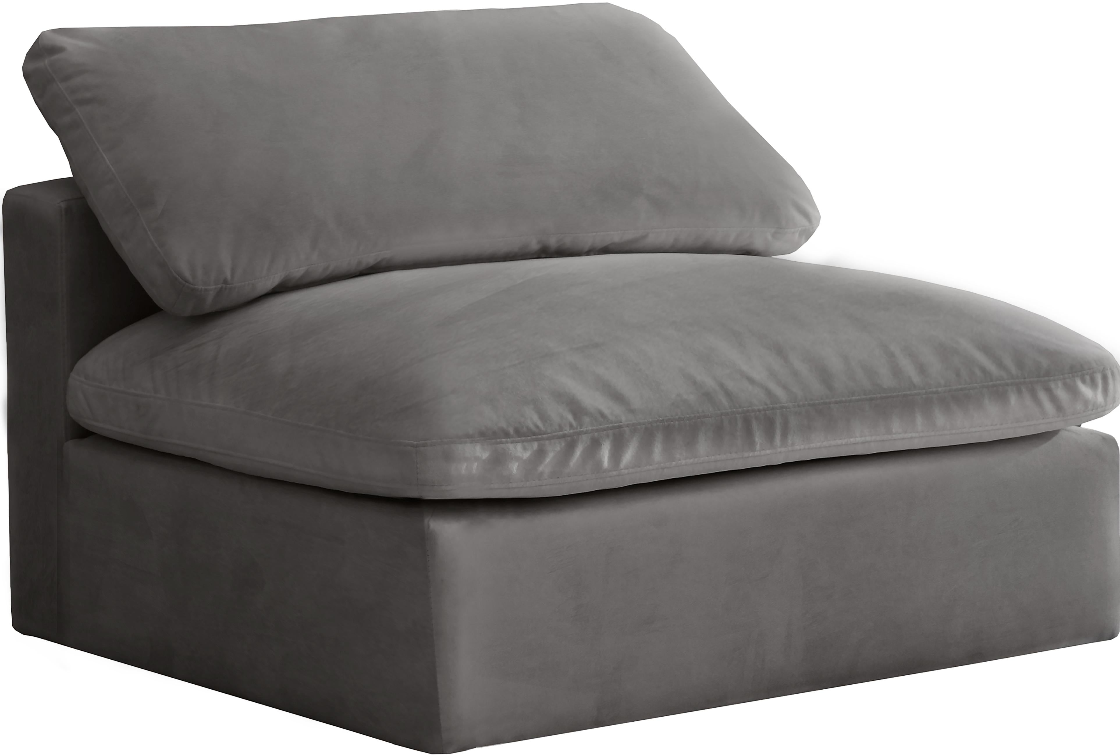 Cozy Grey Velvet Chair - Luxury Home Furniture (MI)