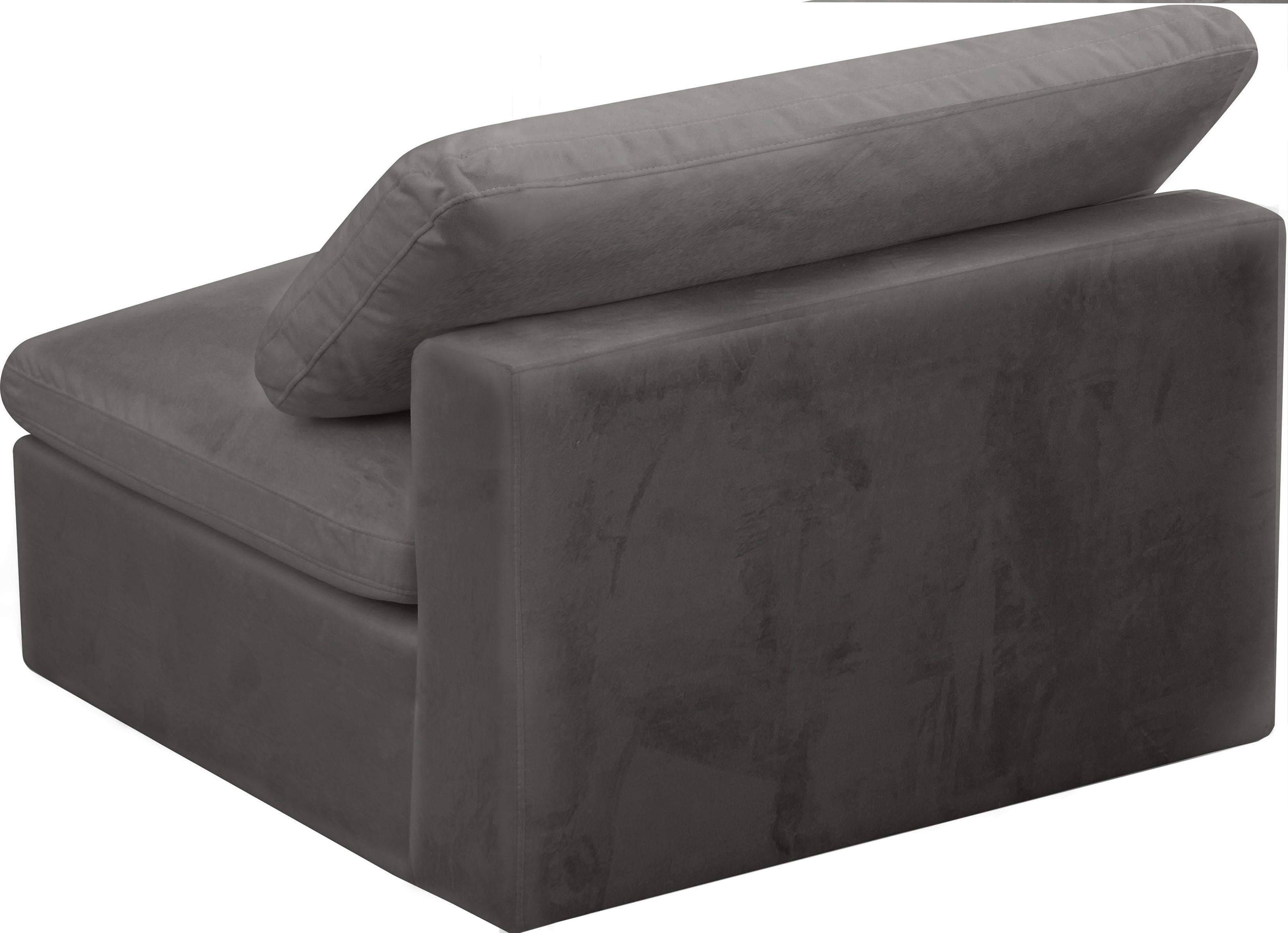 Cozy Grey Velvet Chair - Luxury Home Furniture (MI)