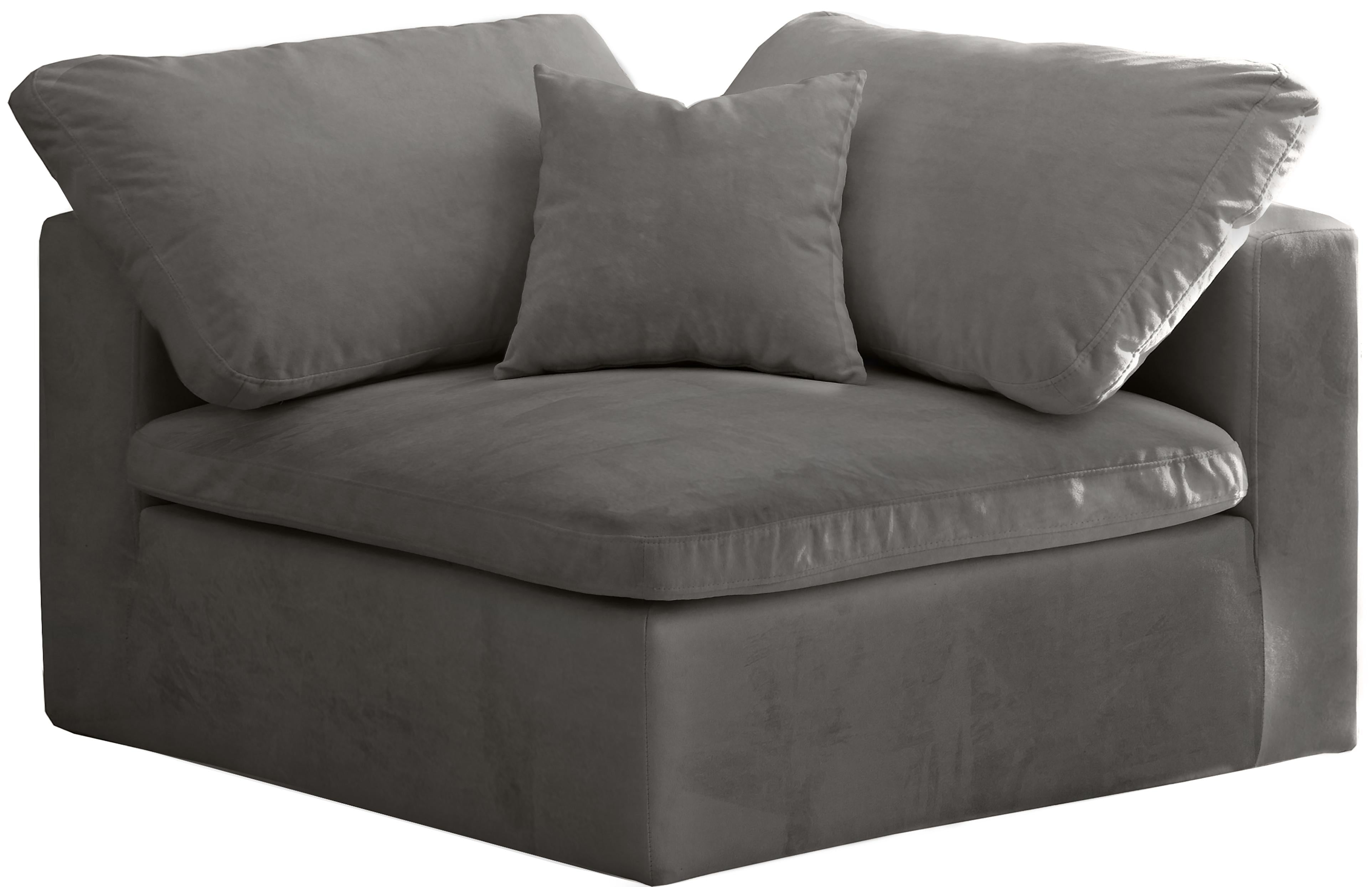 Cozy Grey Velvet Chair - Luxury Home Furniture (MI)