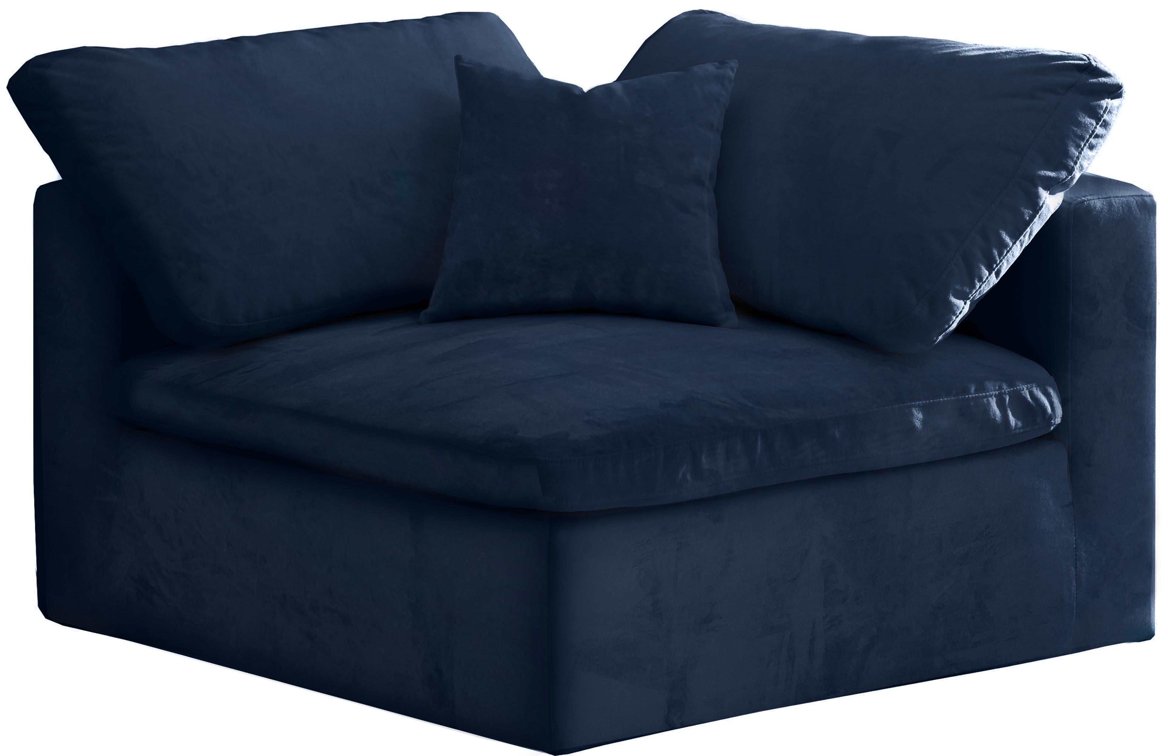 Cozy Navy Velvet Chair - Luxury Home Furniture (MI)