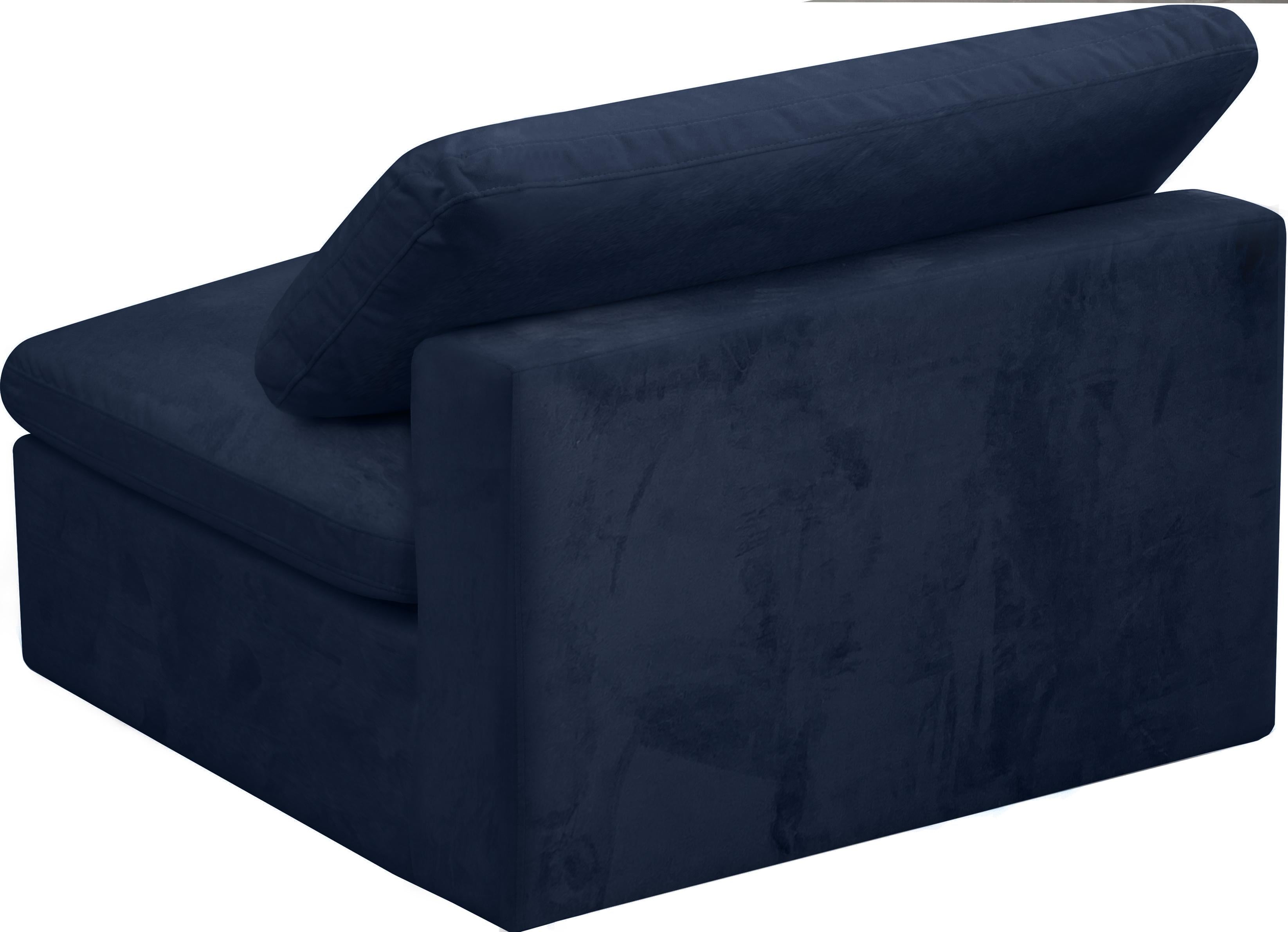 Cozy Navy Velvet Chair - Luxury Home Furniture (MI)