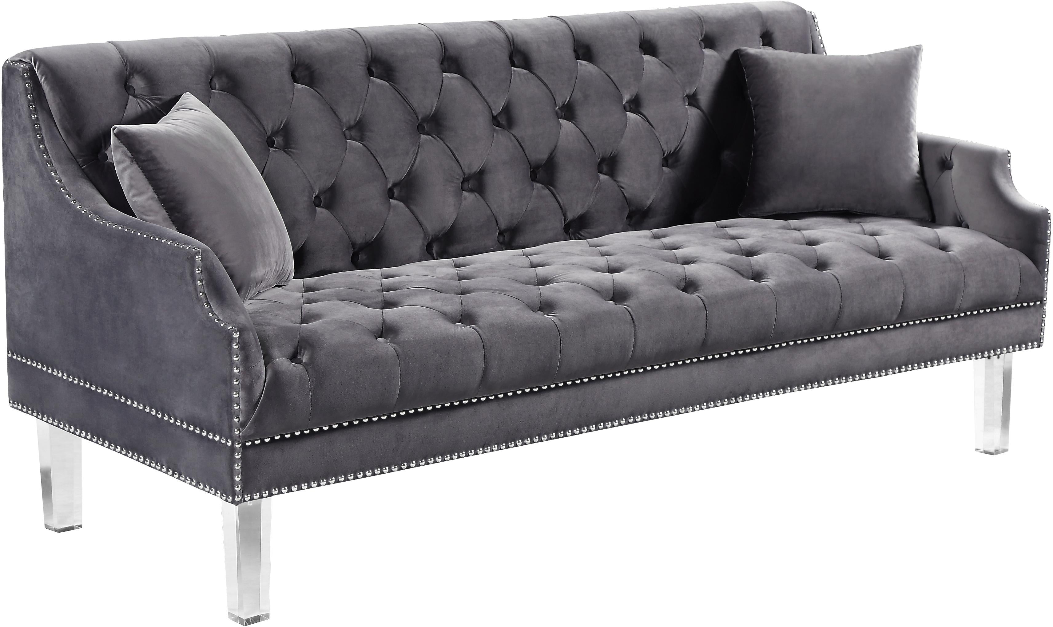Roxy Grey Velvet Sofa - Luxury Home Furniture (MI)