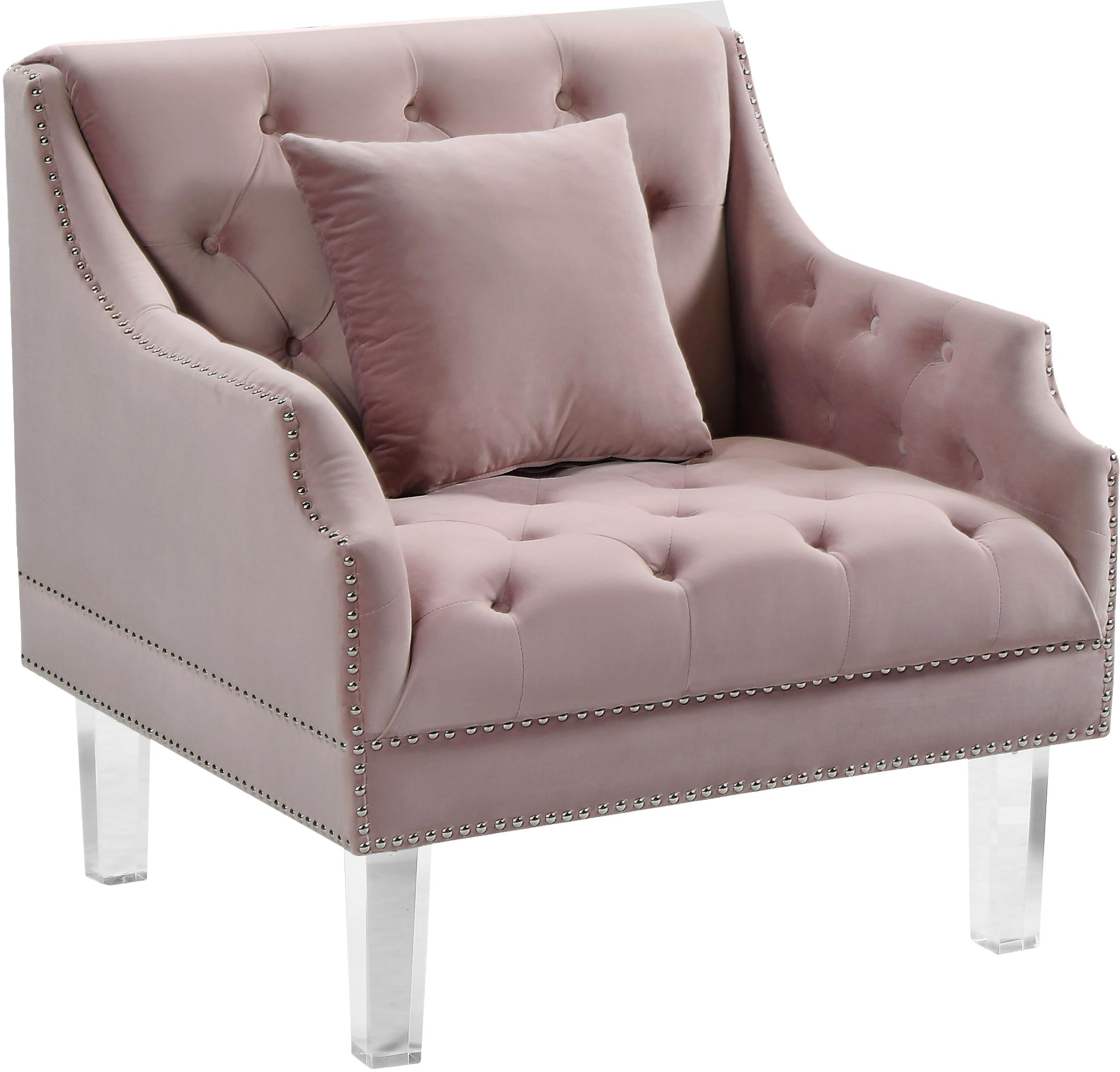 Roxy Pink Velvet Chair