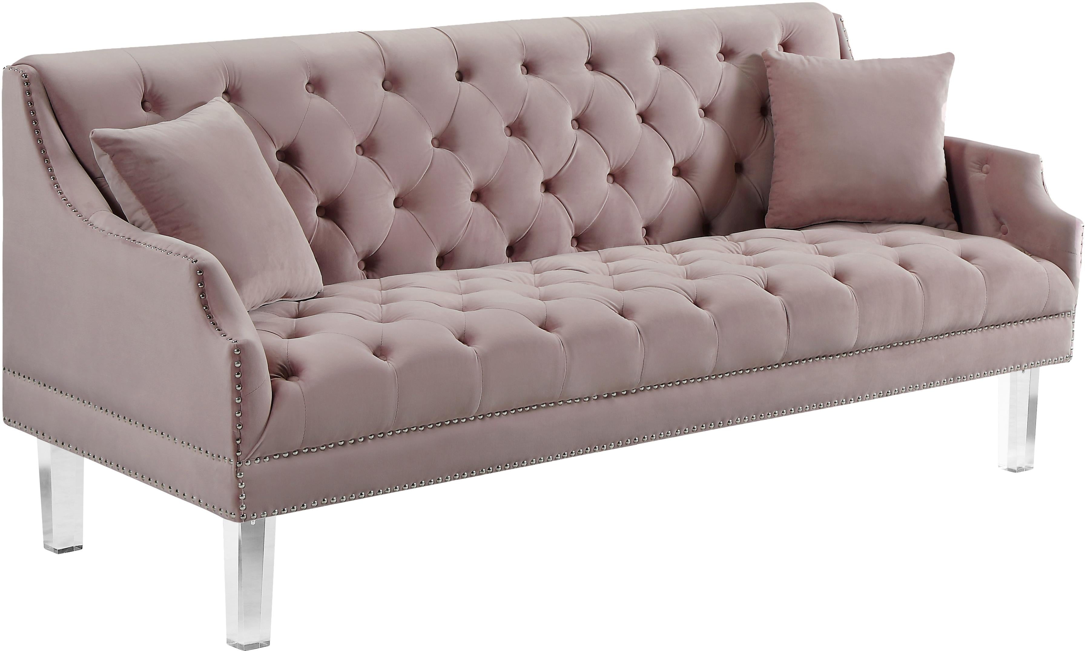 Roxy Pink Velvet Sofa - Luxury Home Furniture (MI)
