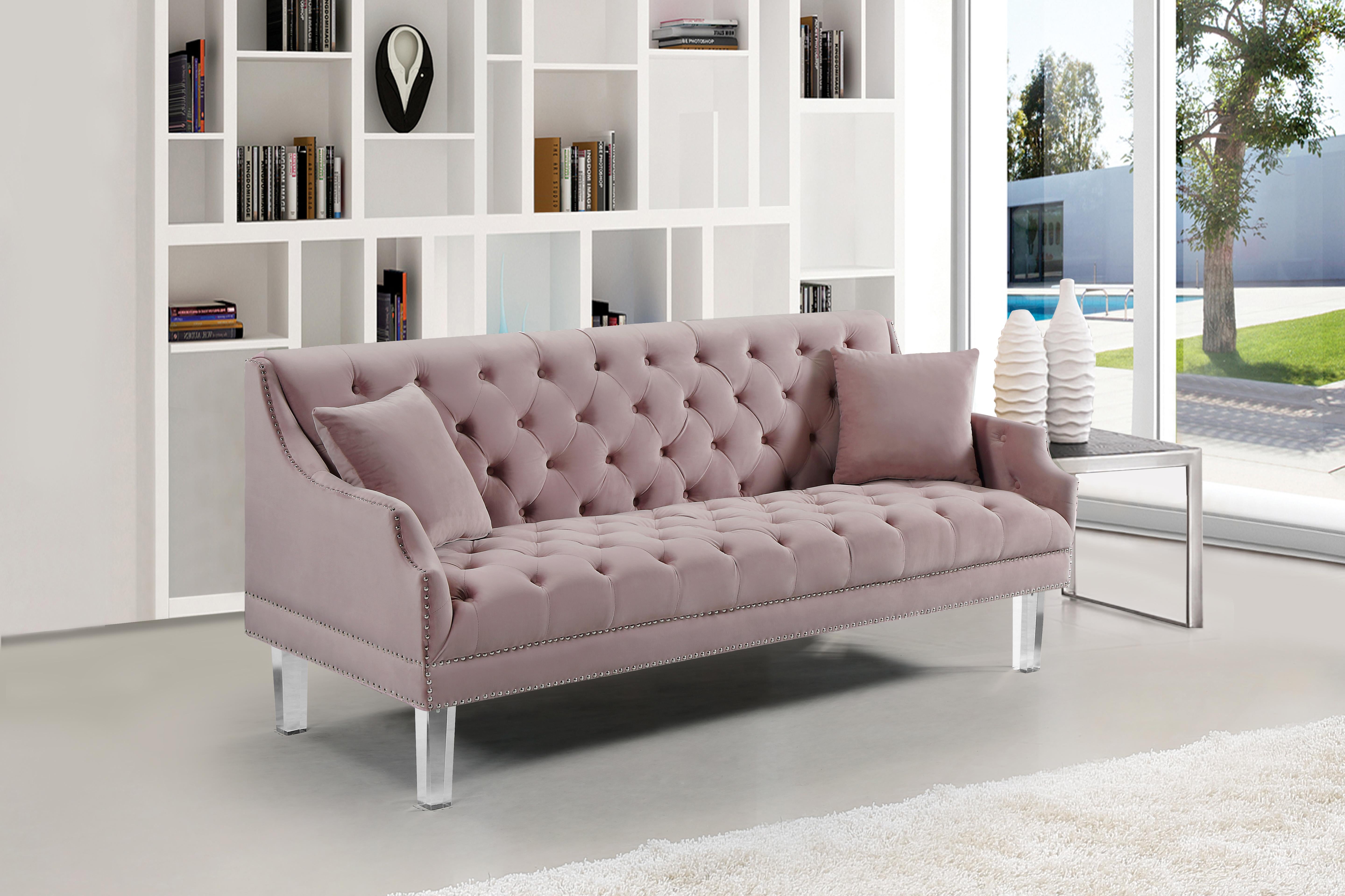 Roxy Pink Velvet Sofa - Luxury Home Furniture (MI)