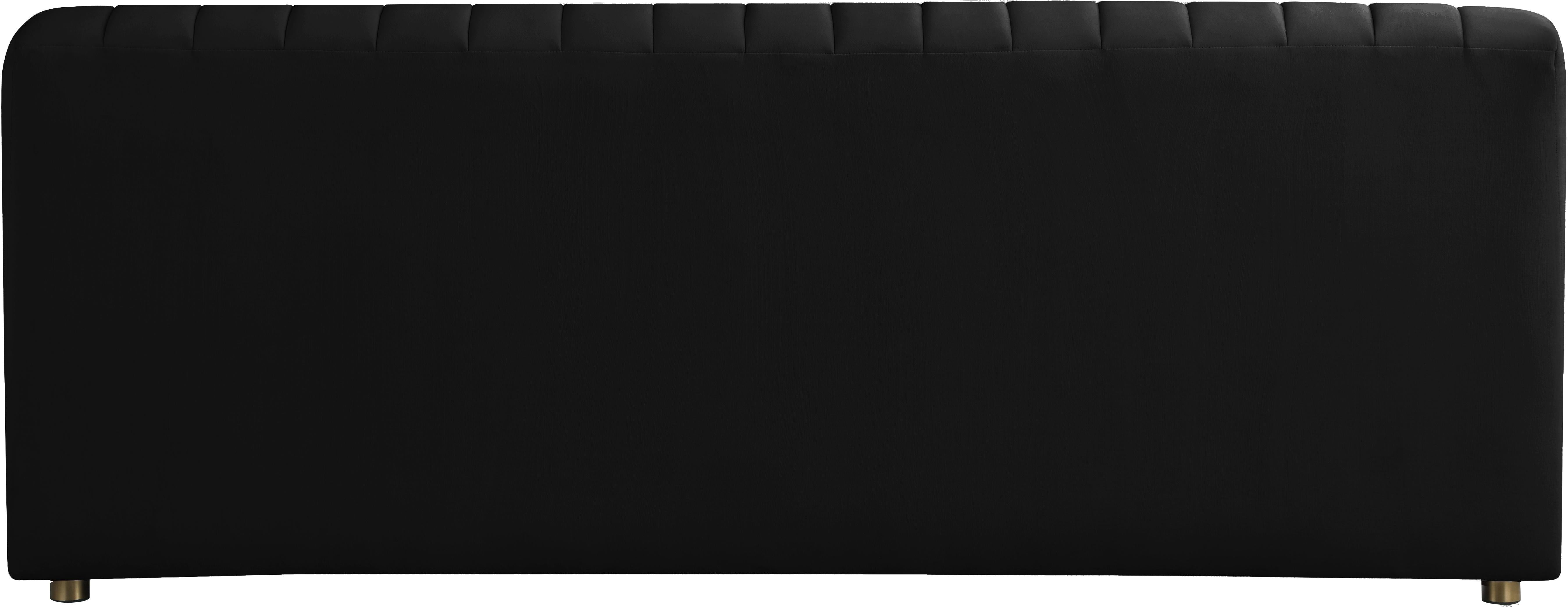 Naya Black Velvet Loveseat - Luxury Home Furniture (MI)
