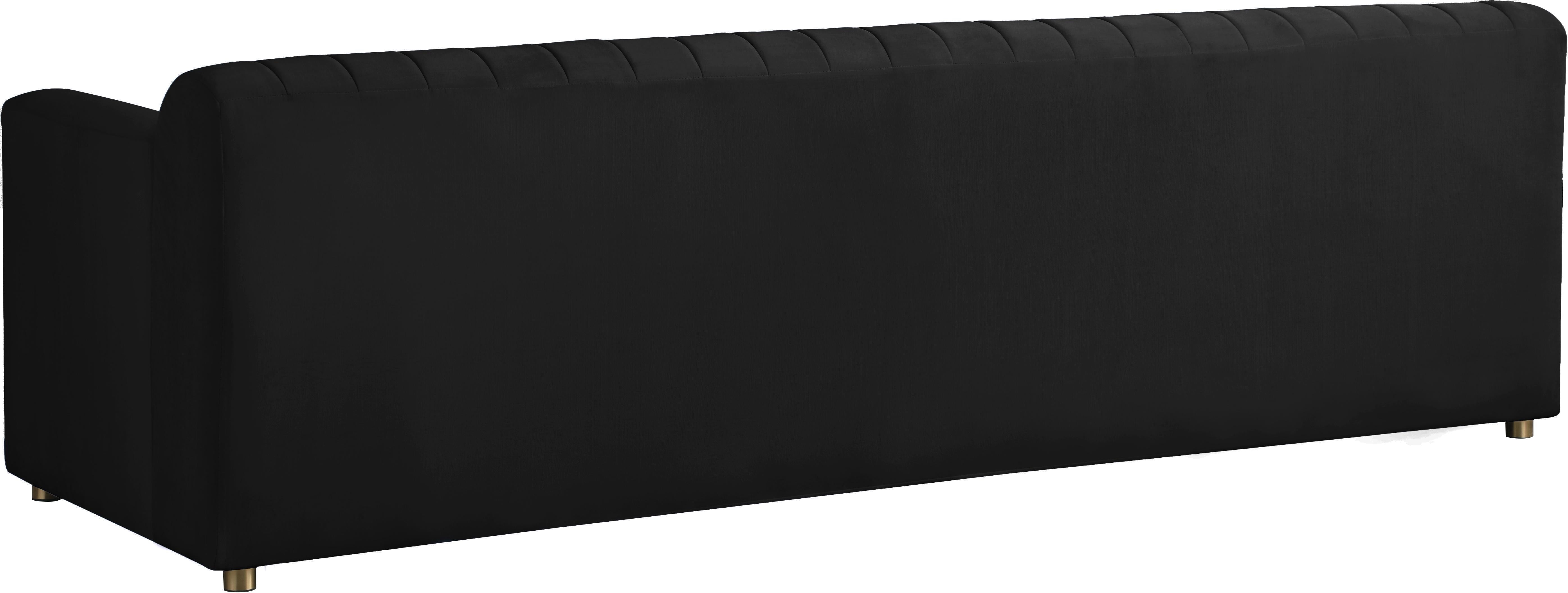 Naya Black Velvet Sofa - Luxury Home Furniture (MI)