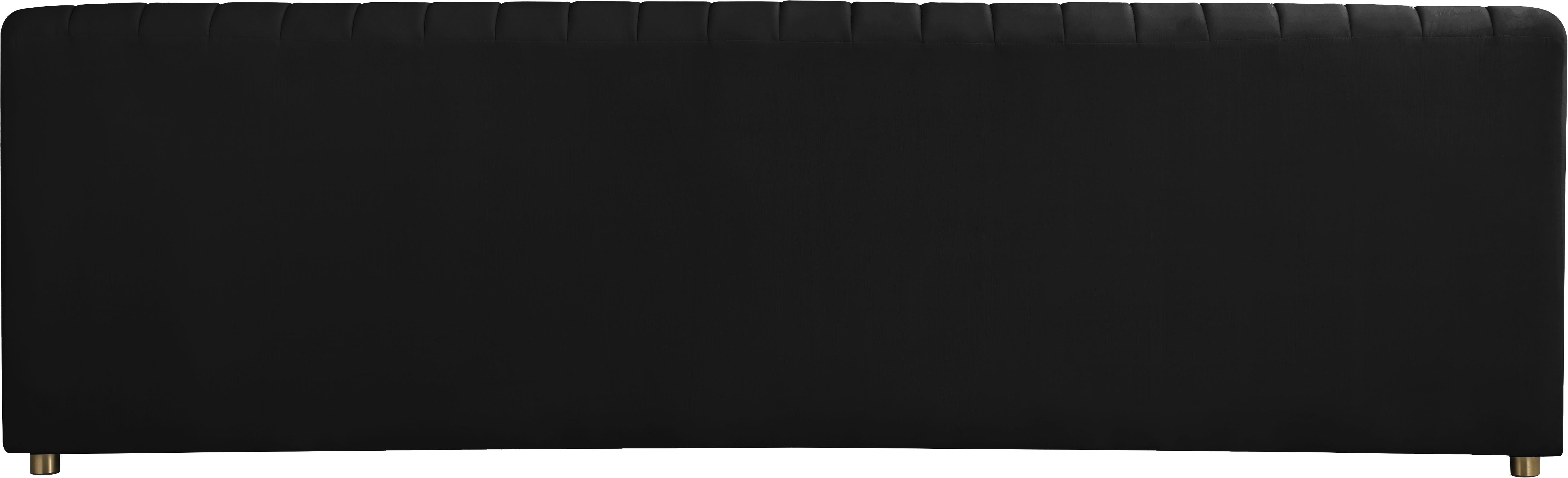 Naya Black Velvet Sofa - Luxury Home Furniture (MI)