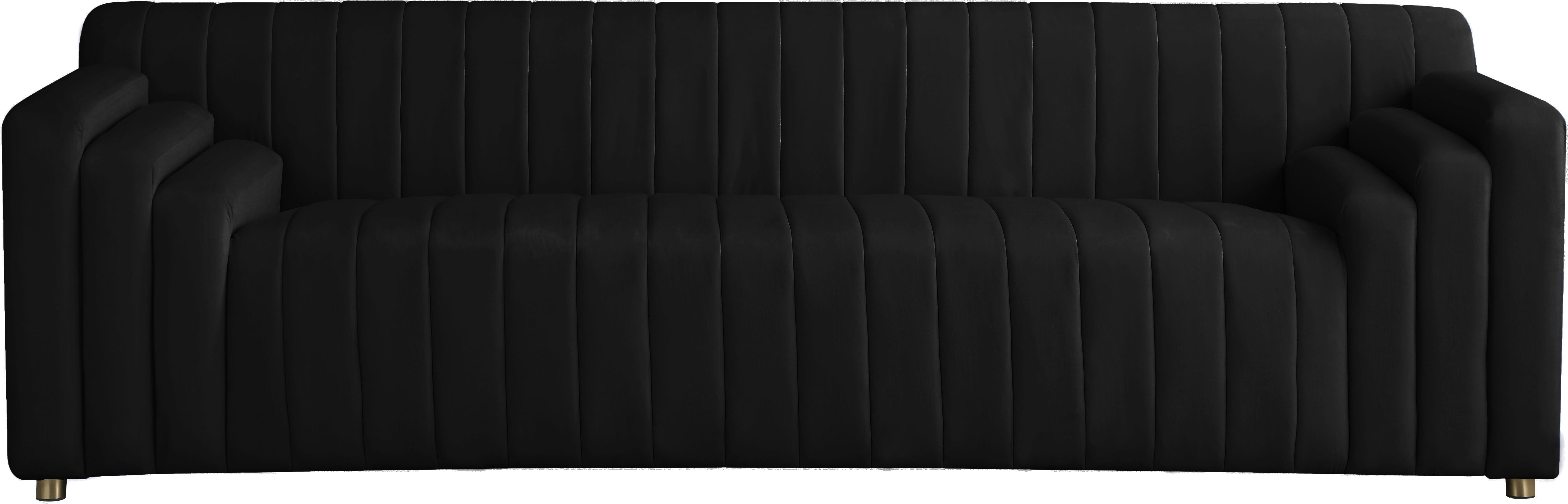 Naya Black Velvet Sofa - Luxury Home Furniture (MI)