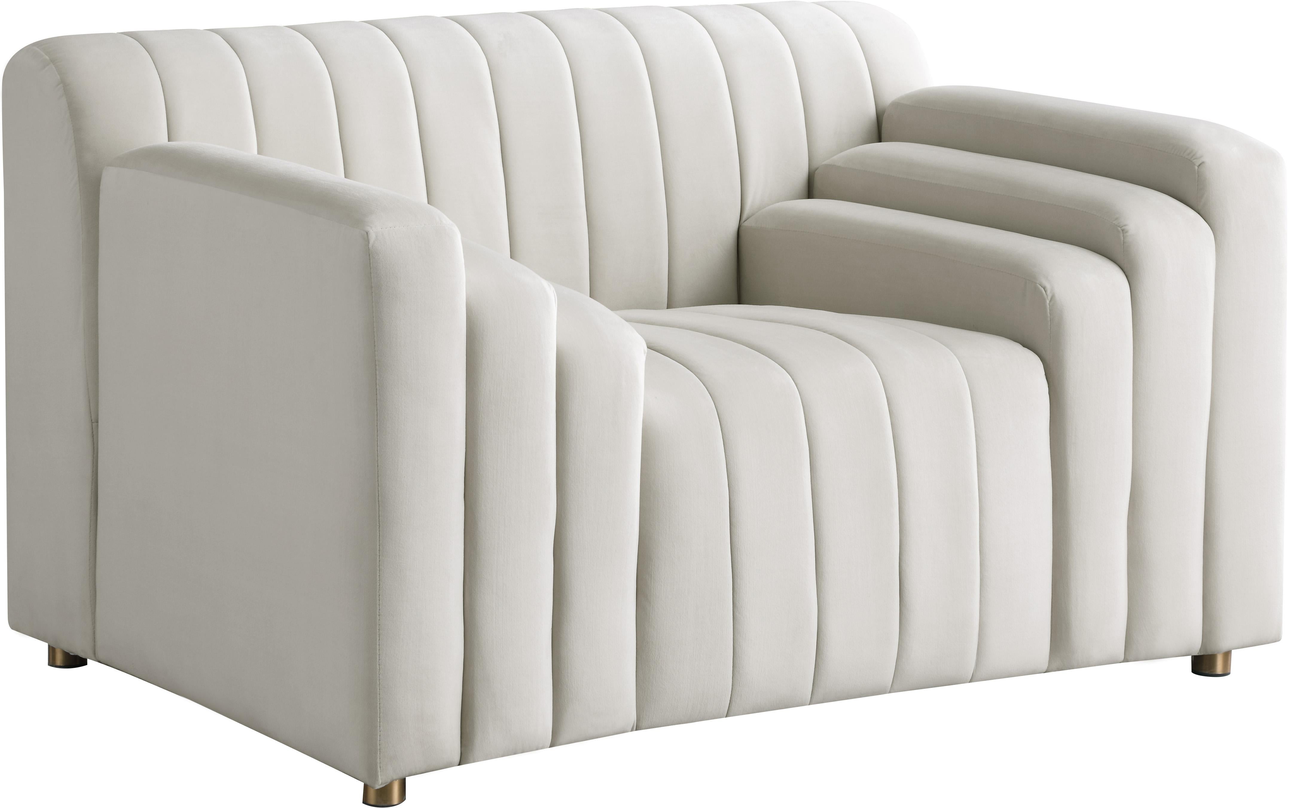 Naya Cream Velvet Chair - Luxury Home Furniture (MI)