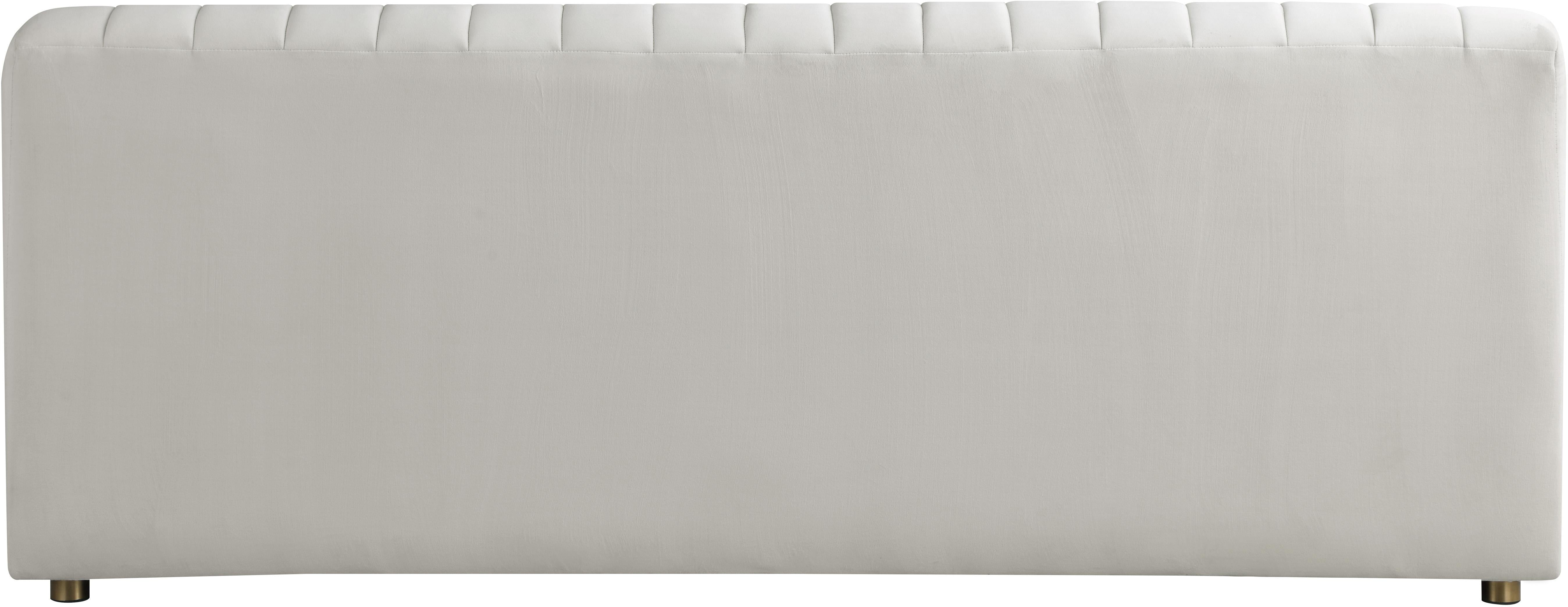 Naya Cream Velvet Loveseat - Luxury Home Furniture (MI)