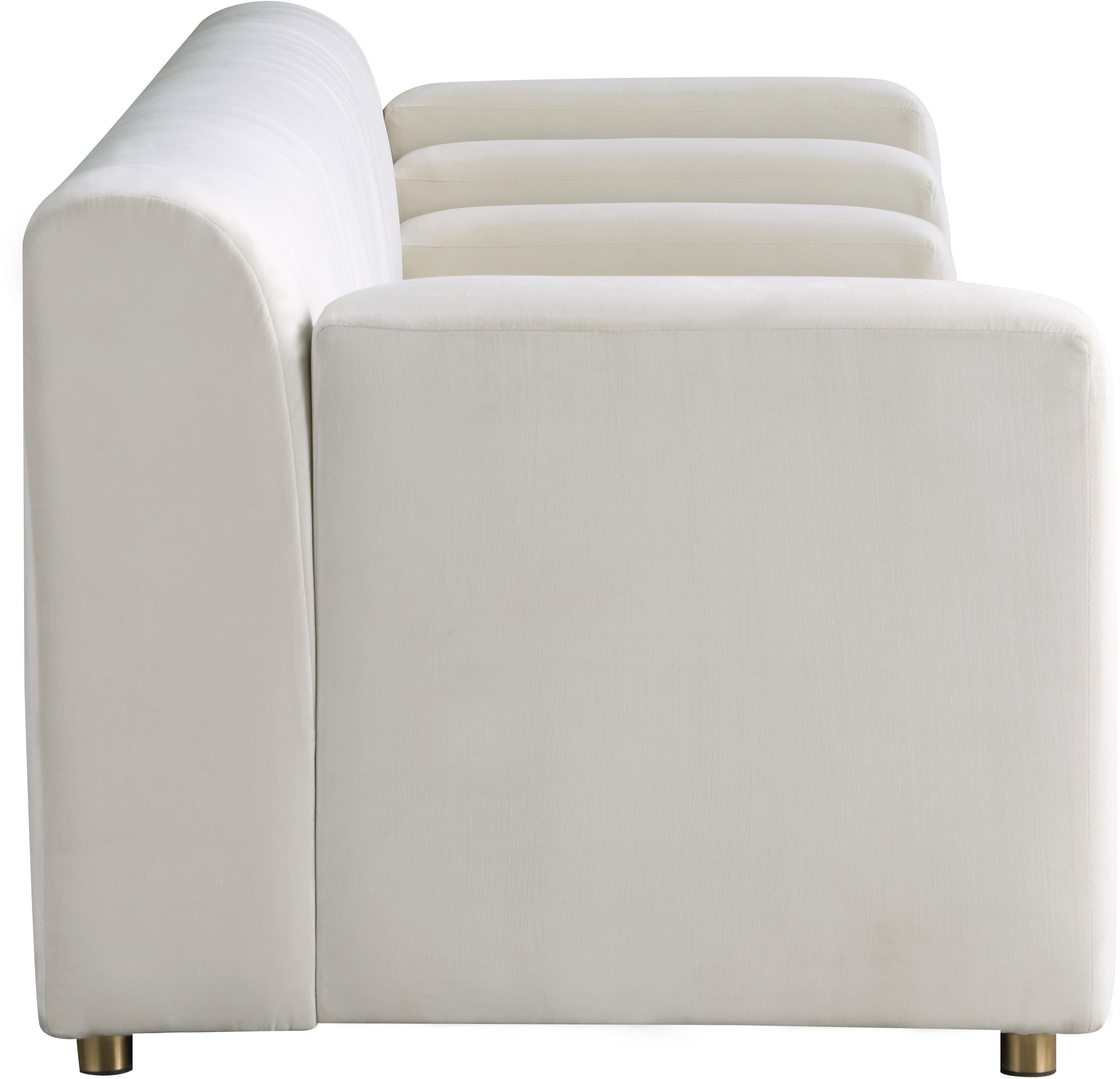 Naya Cream Velvet Sofa - Luxury Home Furniture (MI)