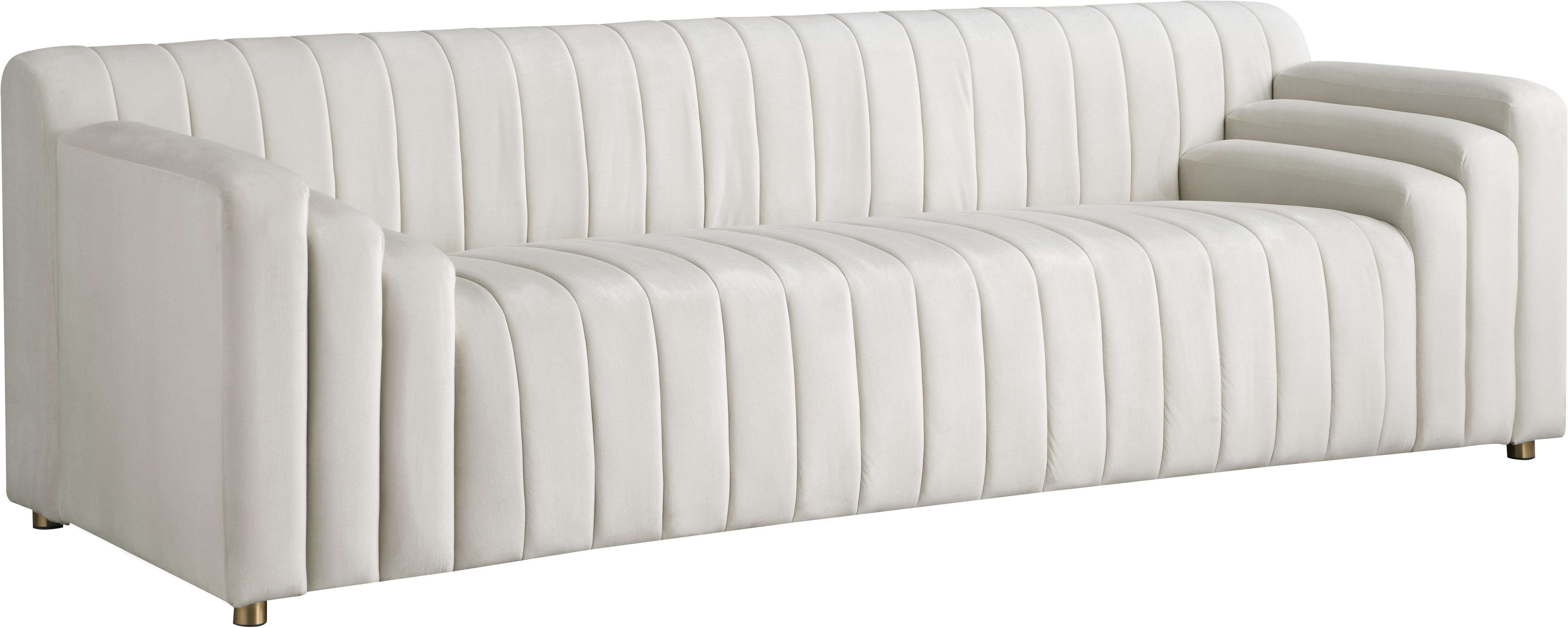 Naya Cream Velvet Sofa - Luxury Home Furniture (MI)