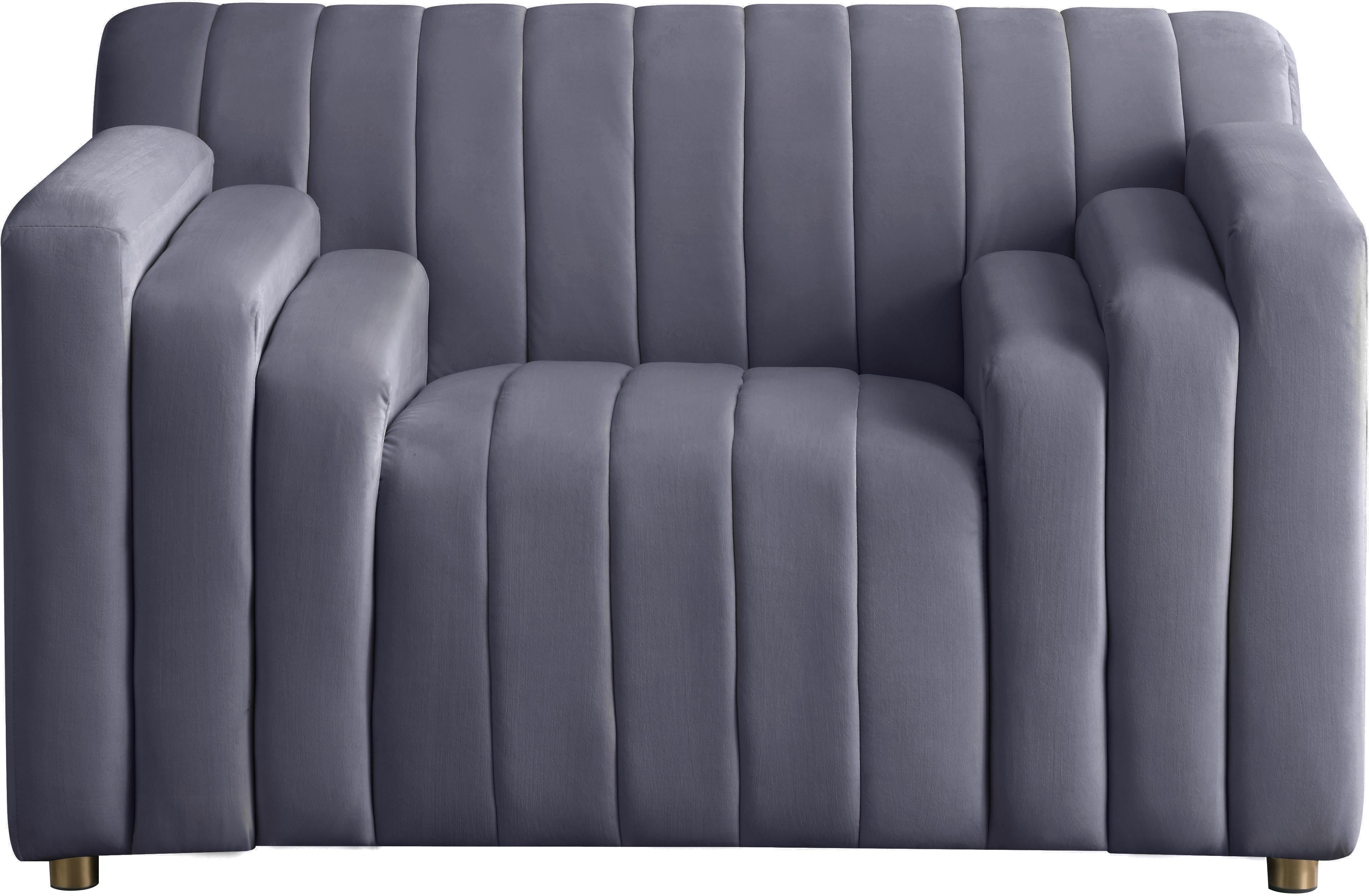 Naya Grey Velvet Chair - Luxury Home Furniture (MI)
