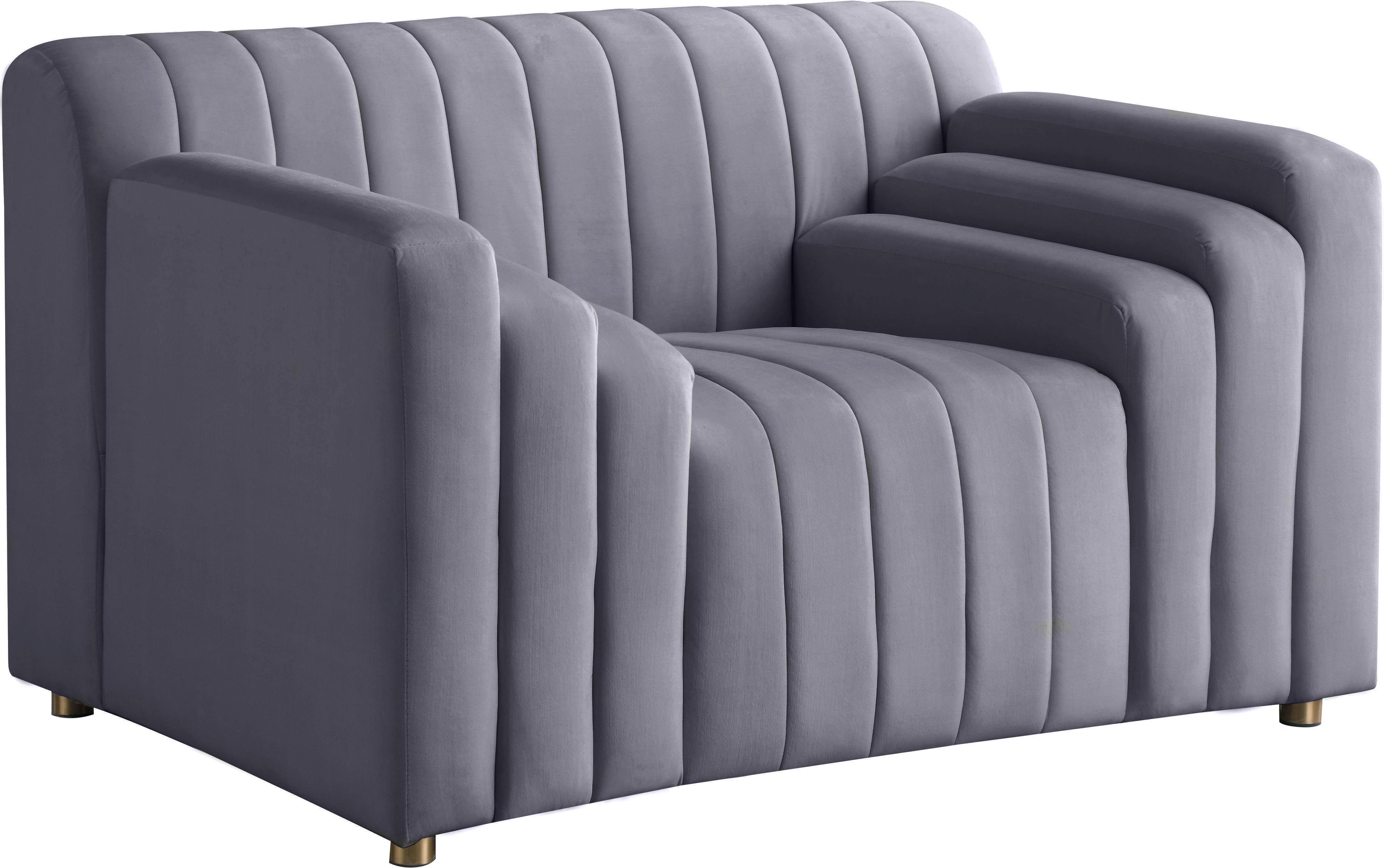 Naya Grey Velvet Chair - Luxury Home Furniture (MI)