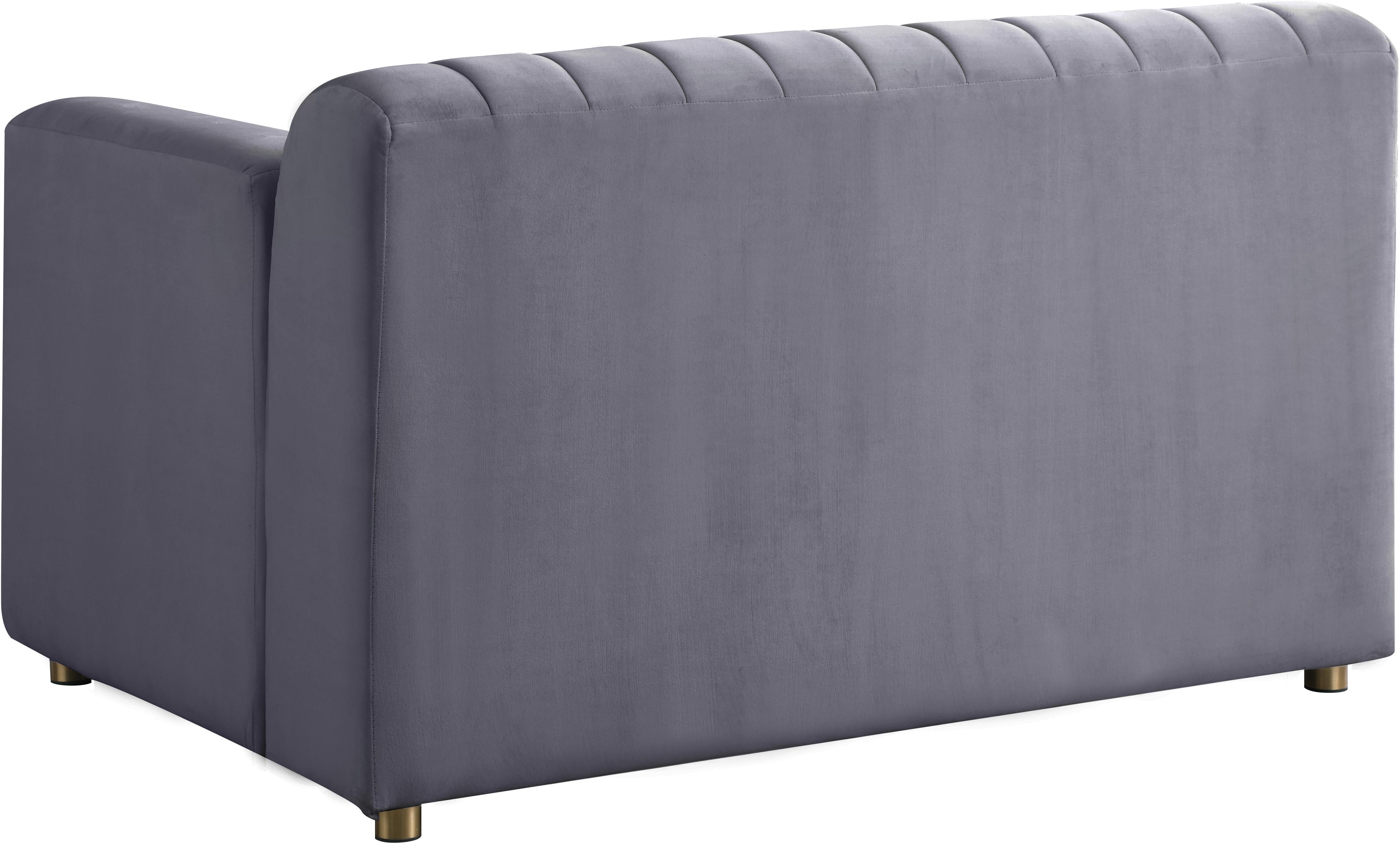 Naya Grey Velvet Chair - Luxury Home Furniture (MI)