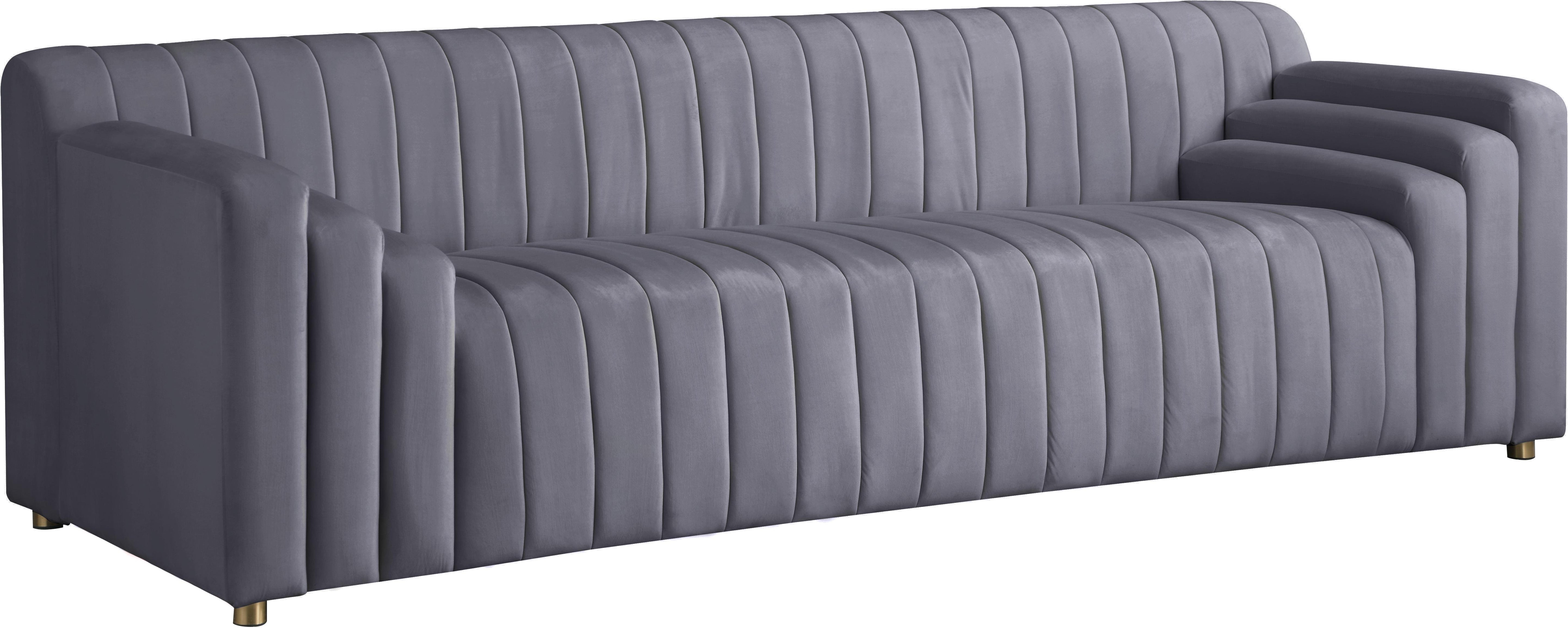 Naya Grey Velvet Sofa - Luxury Home Furniture (MI)