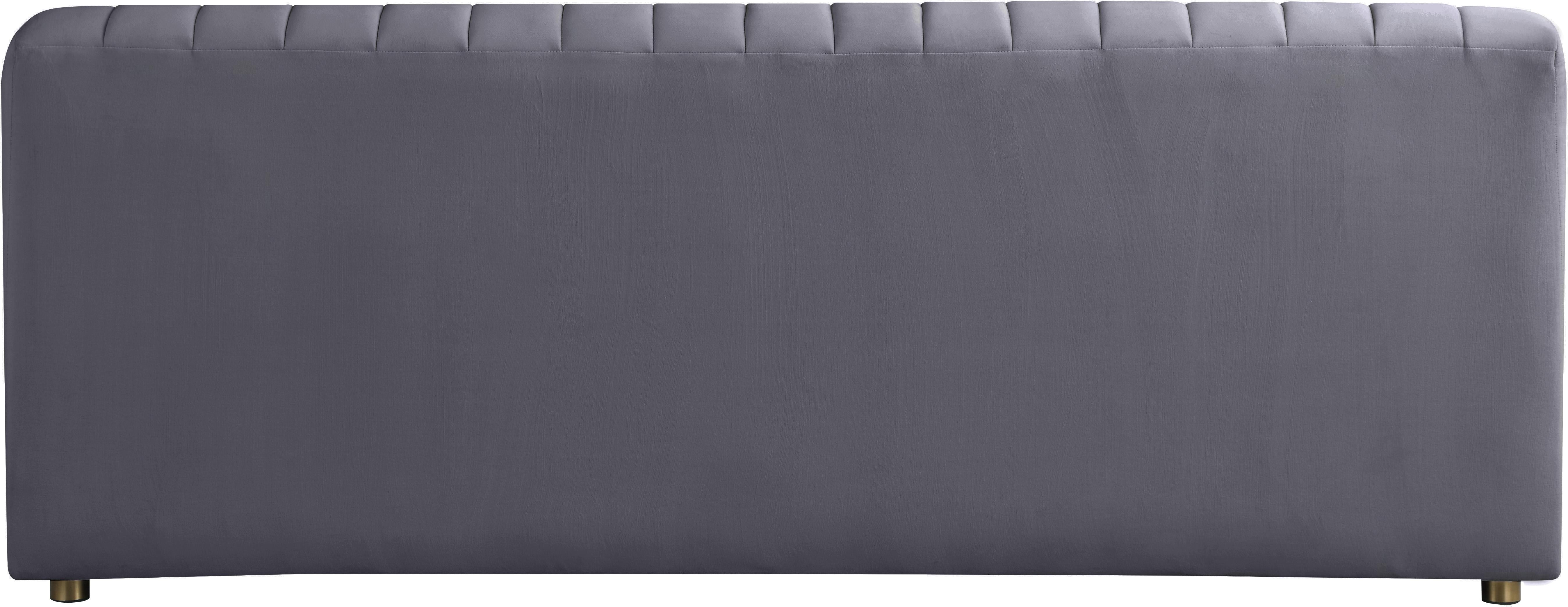 Naya Grey Velvet Loveseat - Luxury Home Furniture (MI)