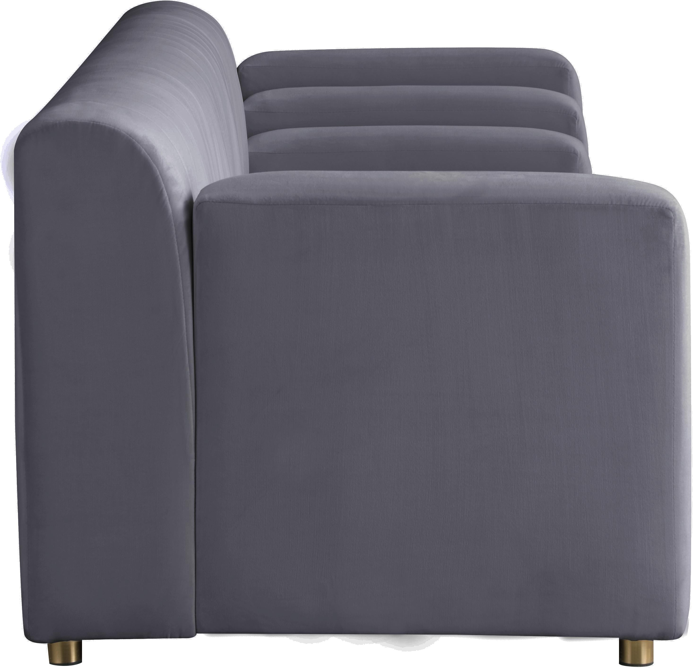 Naya Grey Velvet Sofa - Luxury Home Furniture (MI)