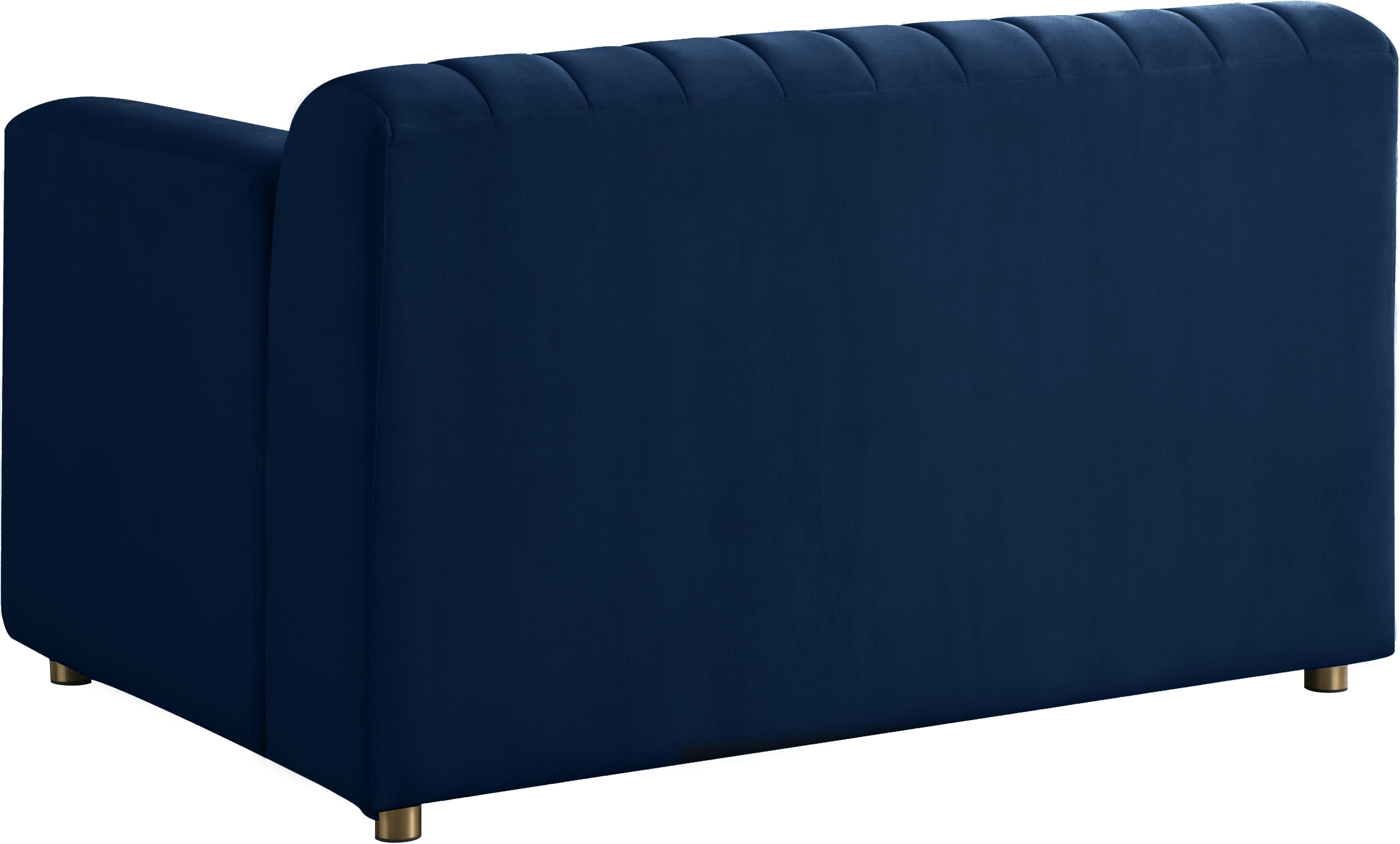 Naya Navy Velvet Chair - Luxury Home Furniture (MI)