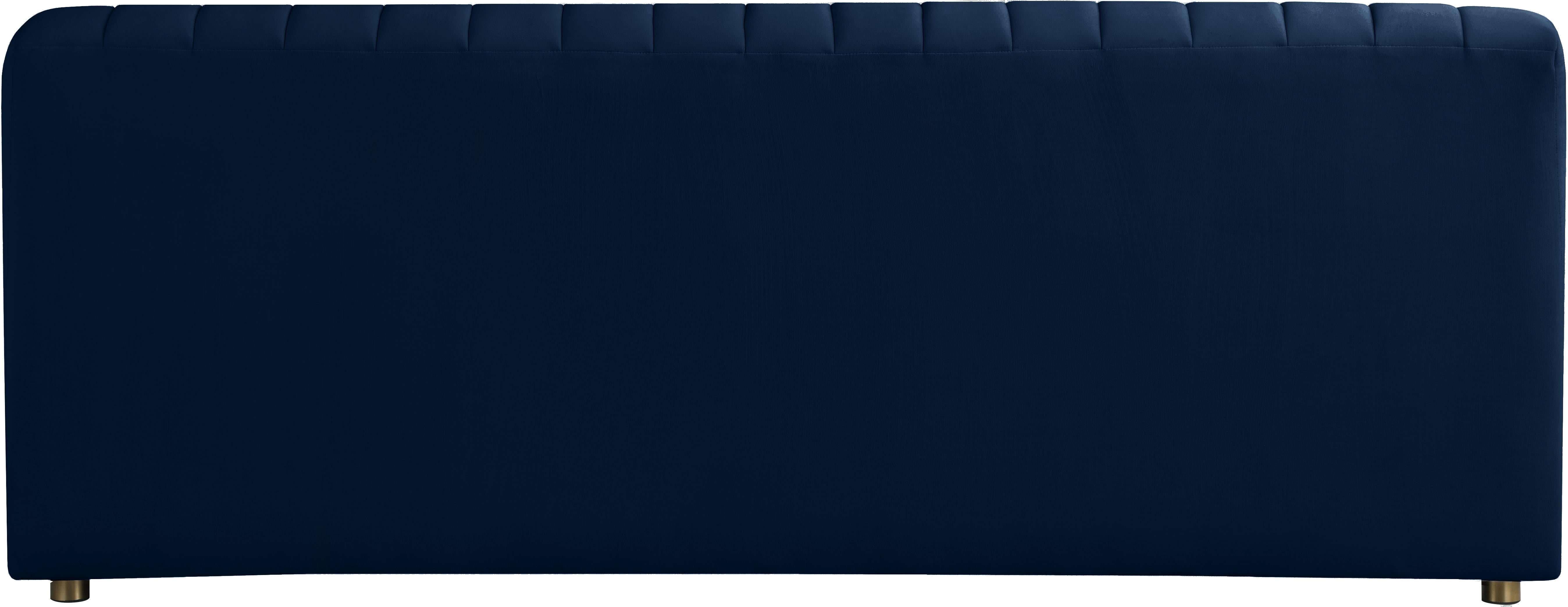 Naya Navy Velvet Loveseat - Luxury Home Furniture (MI)