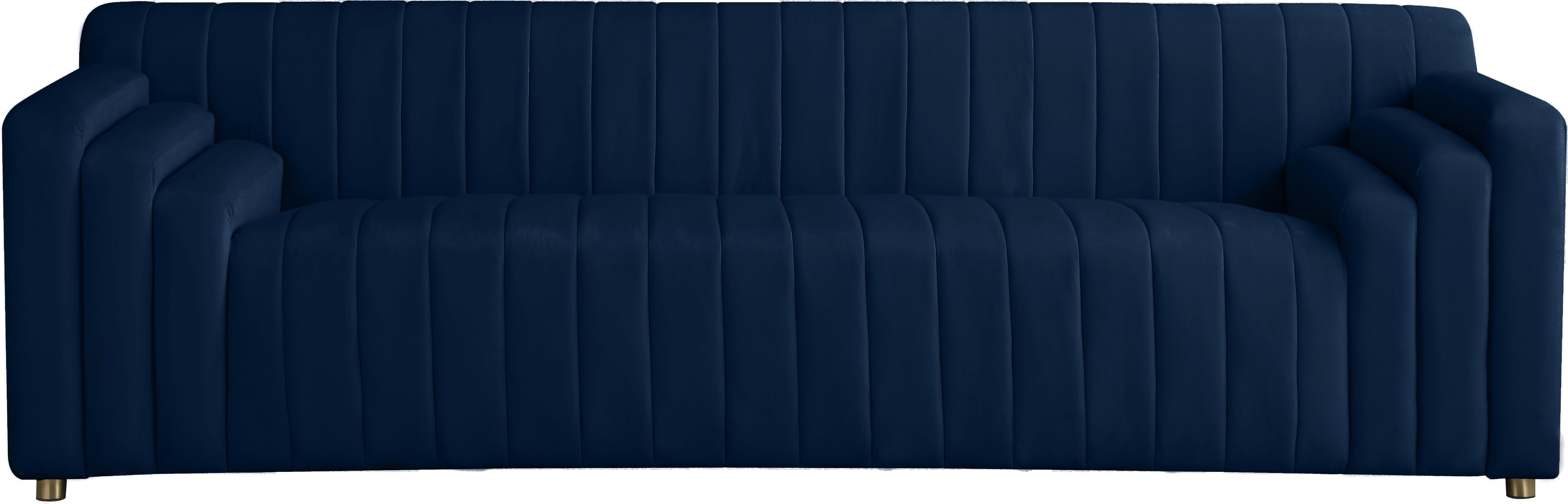 Naya Navy Velvet Sofa - Luxury Home Furniture (MI)